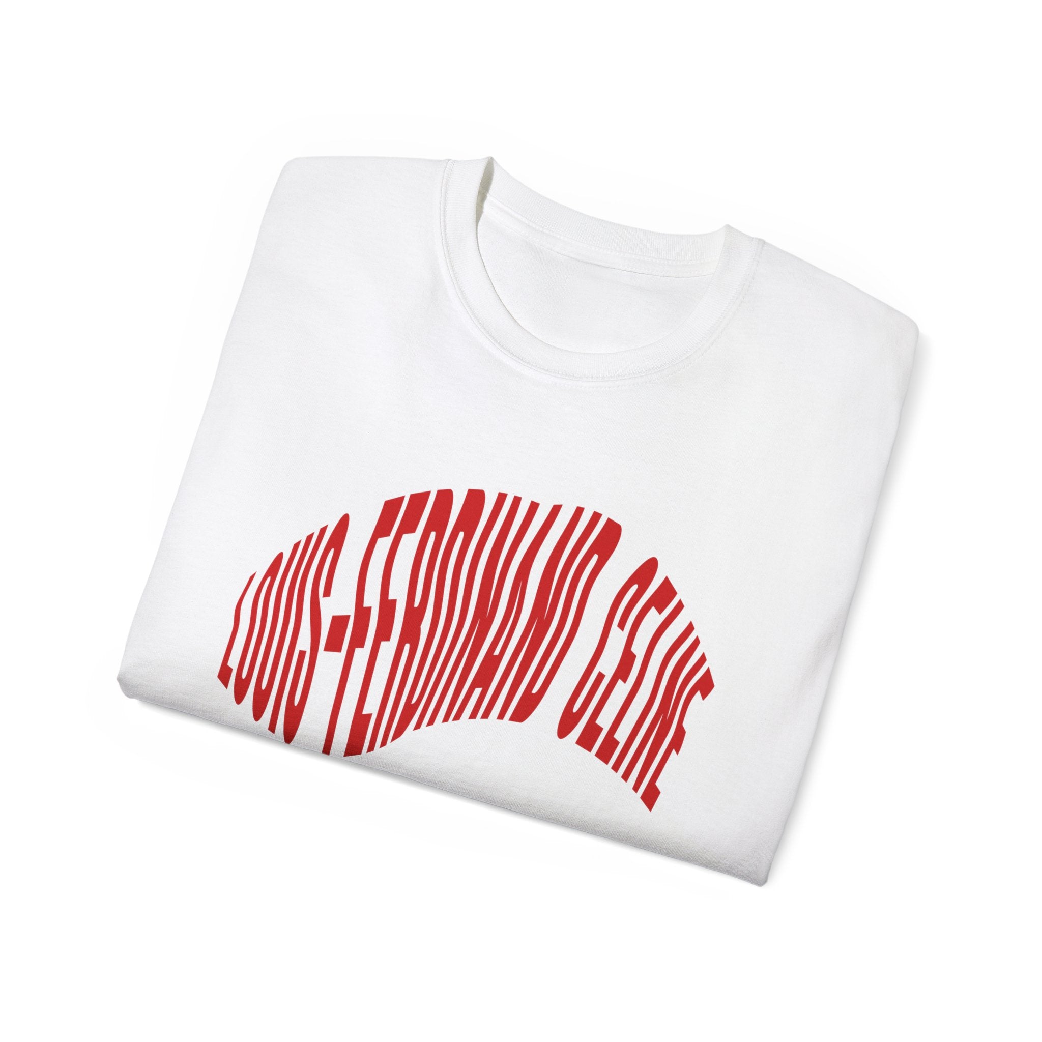 Louis-Ferdinand Céline – Unisex-T-Shirt aus Ultra-Baumwolle in Weiß, Schwarz oder Rot