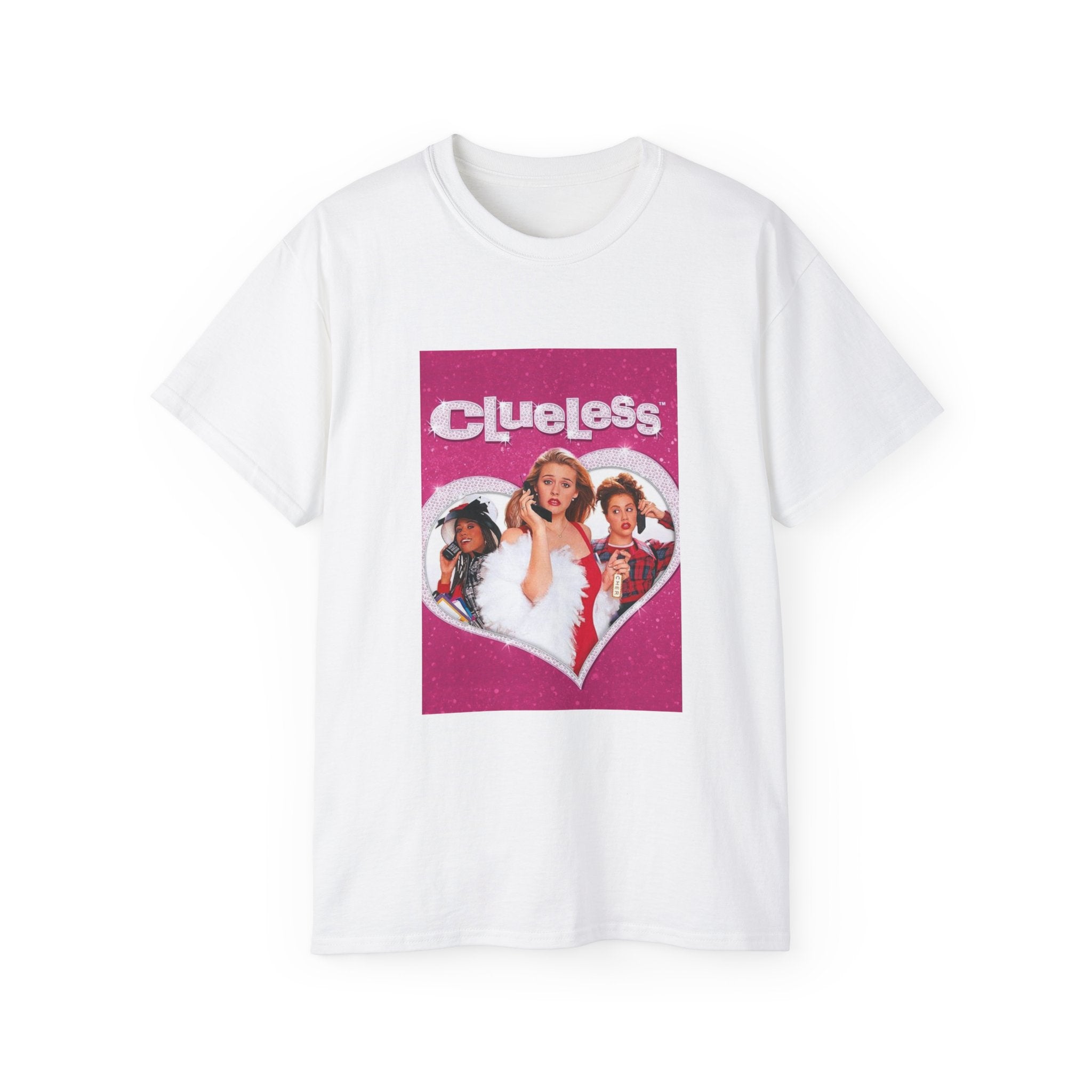 t-shirt unisexe 100% coton blanc Atelier 20h20 imprimé "clueless"