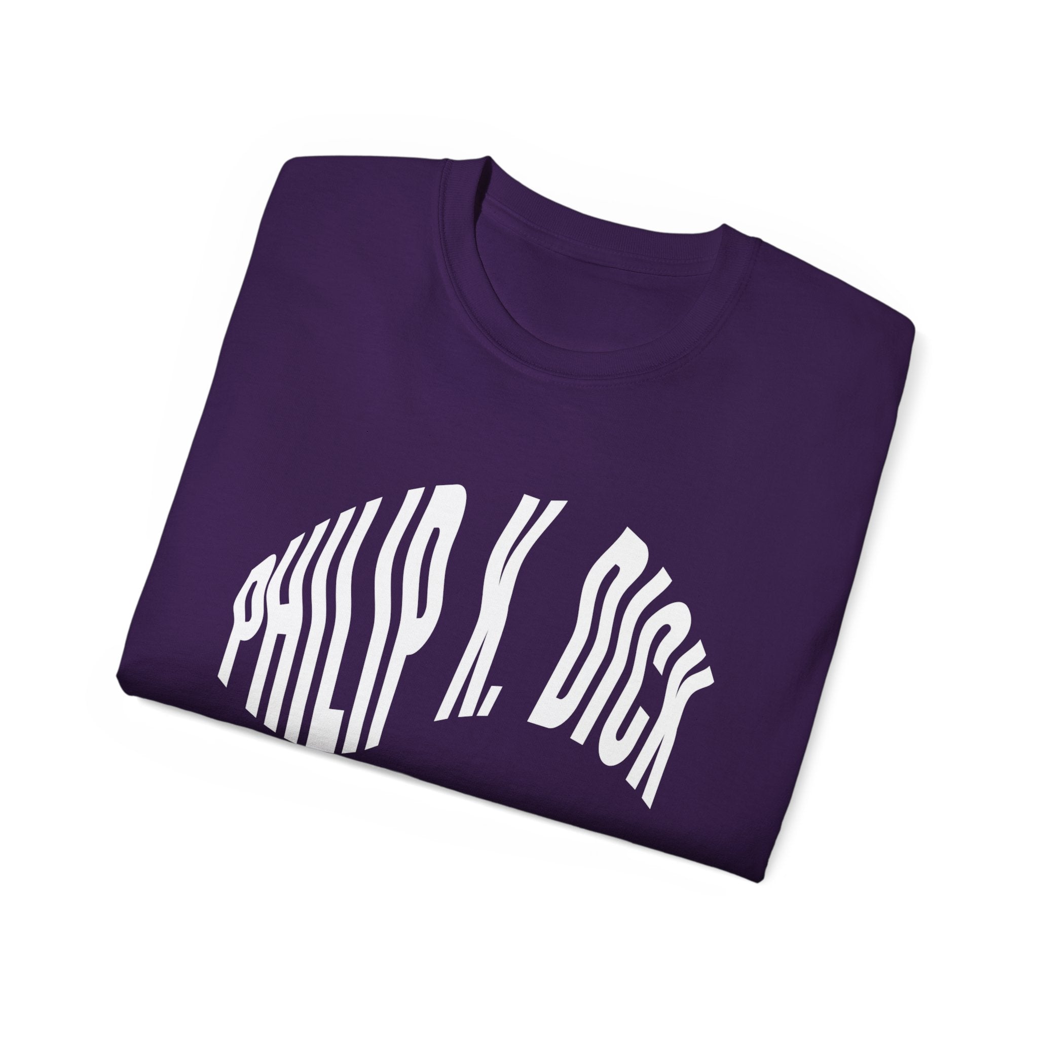 Philip K. Dick – Unisex-T-Shirt aus Ultra-Baumwolle in Weiß, Schwarz oder Lila