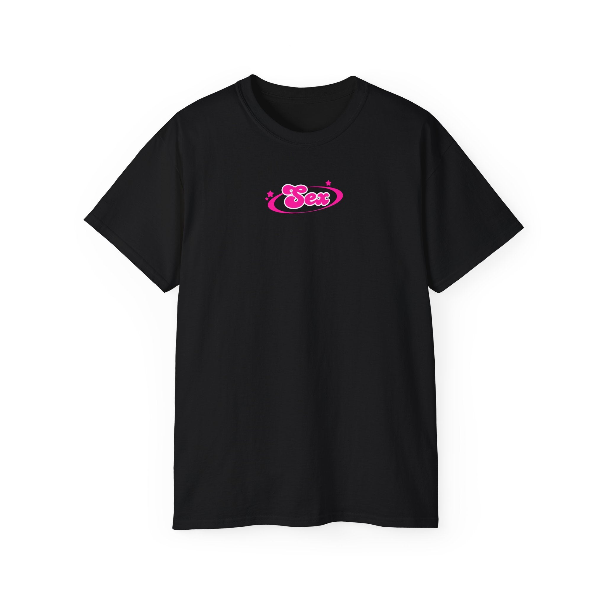t-shirt unisexe 100% coton noir avec imprimé sex par Atelier 20h20