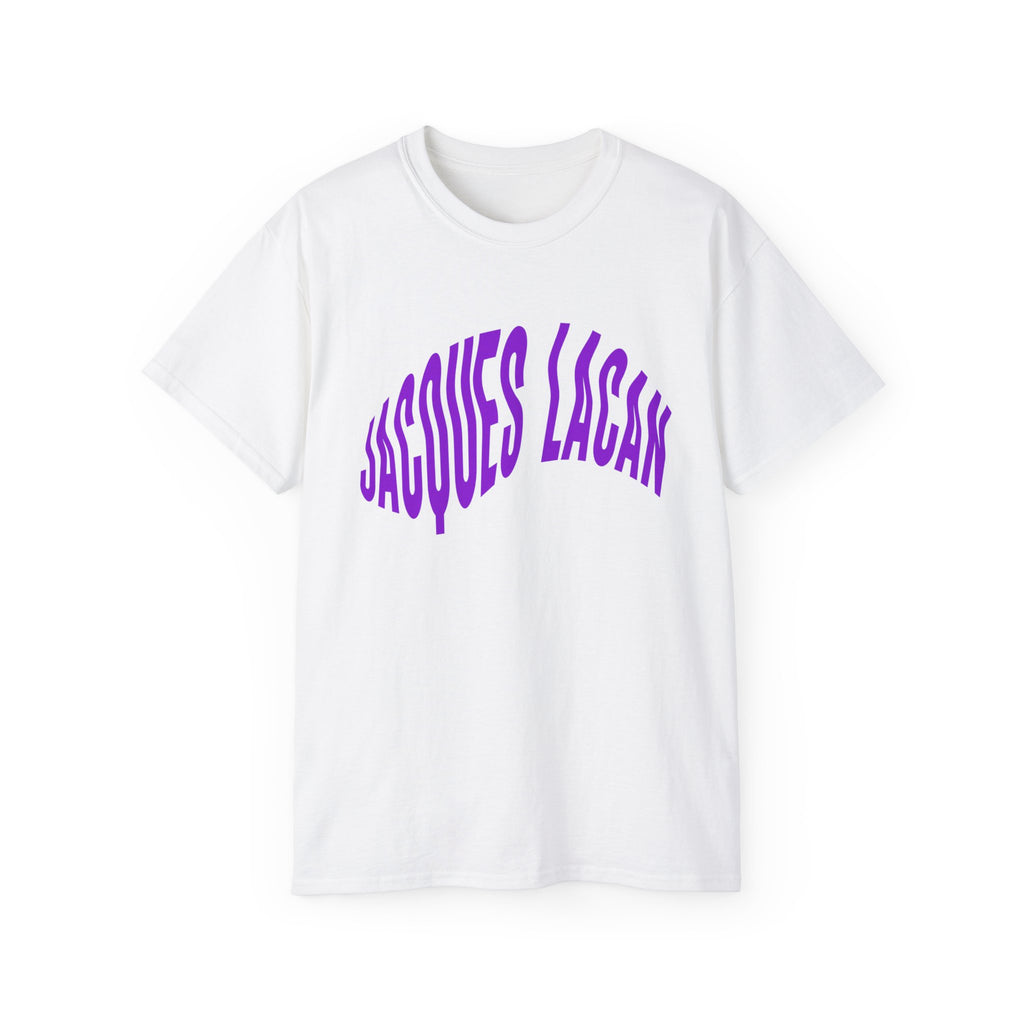 t-shirt unisexe 100% coton blanc Atelier 20h20 imprimé "jacques lacan"