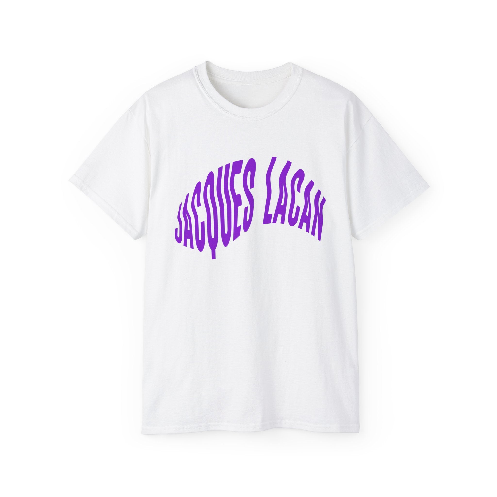 t-shirt unisexe 100% coton blanc Atelier 20h20 imprimé "jacques lacan"