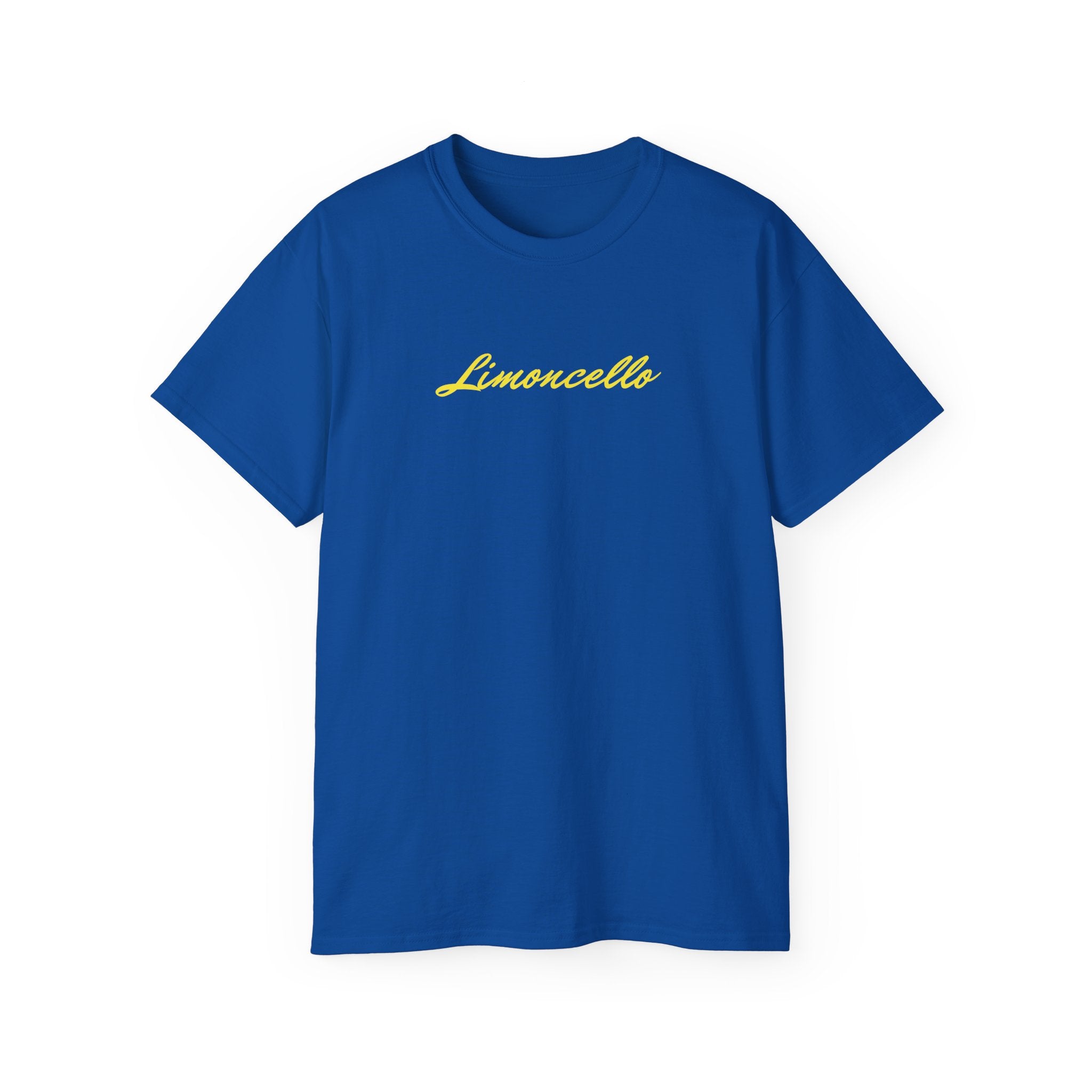 t-shirt unisexe 100% coton bleu Atelier 20h20 imprimé "limoncello"