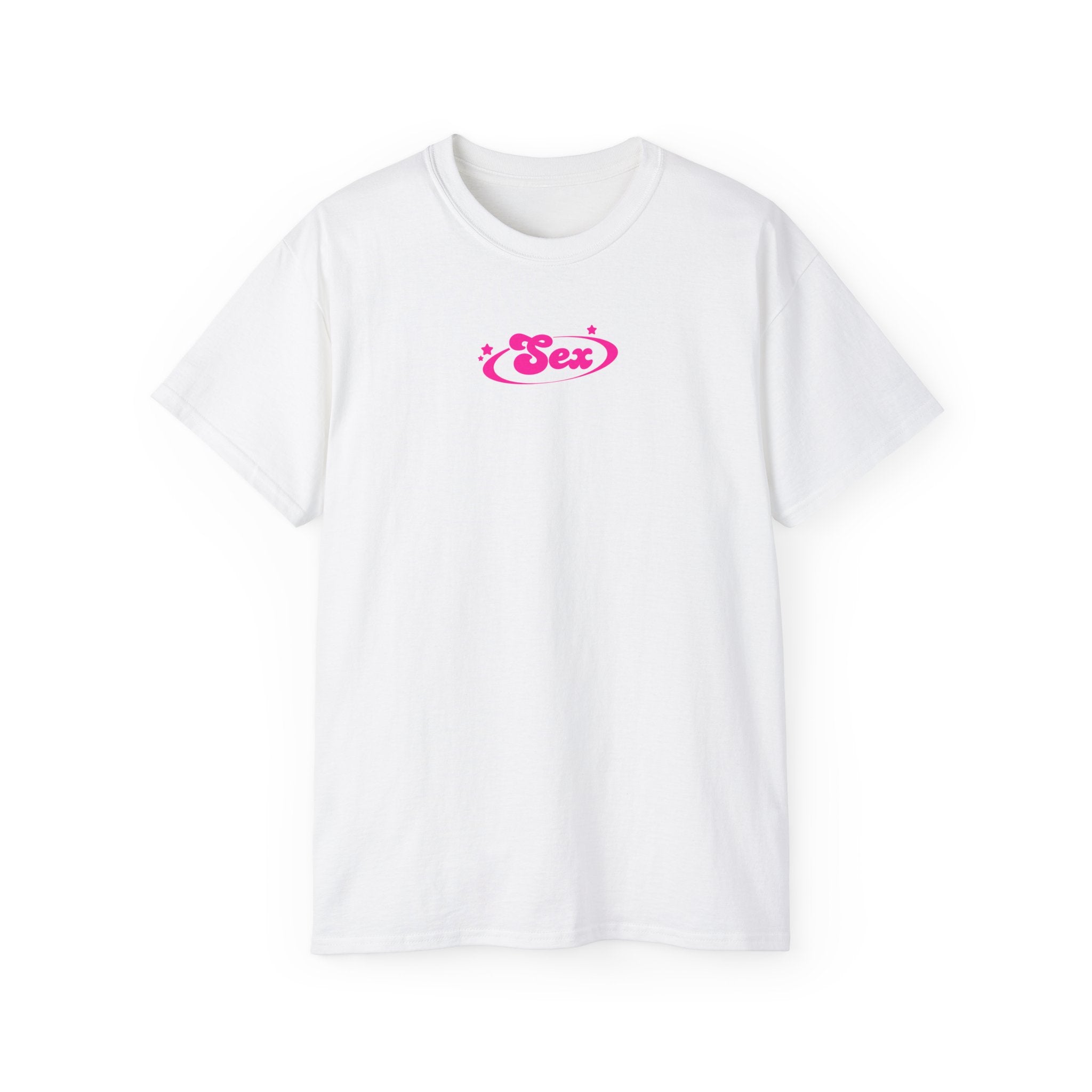 t-shirt unisexe 100% coton blanc avec imprimé sex par Atelier 20h20