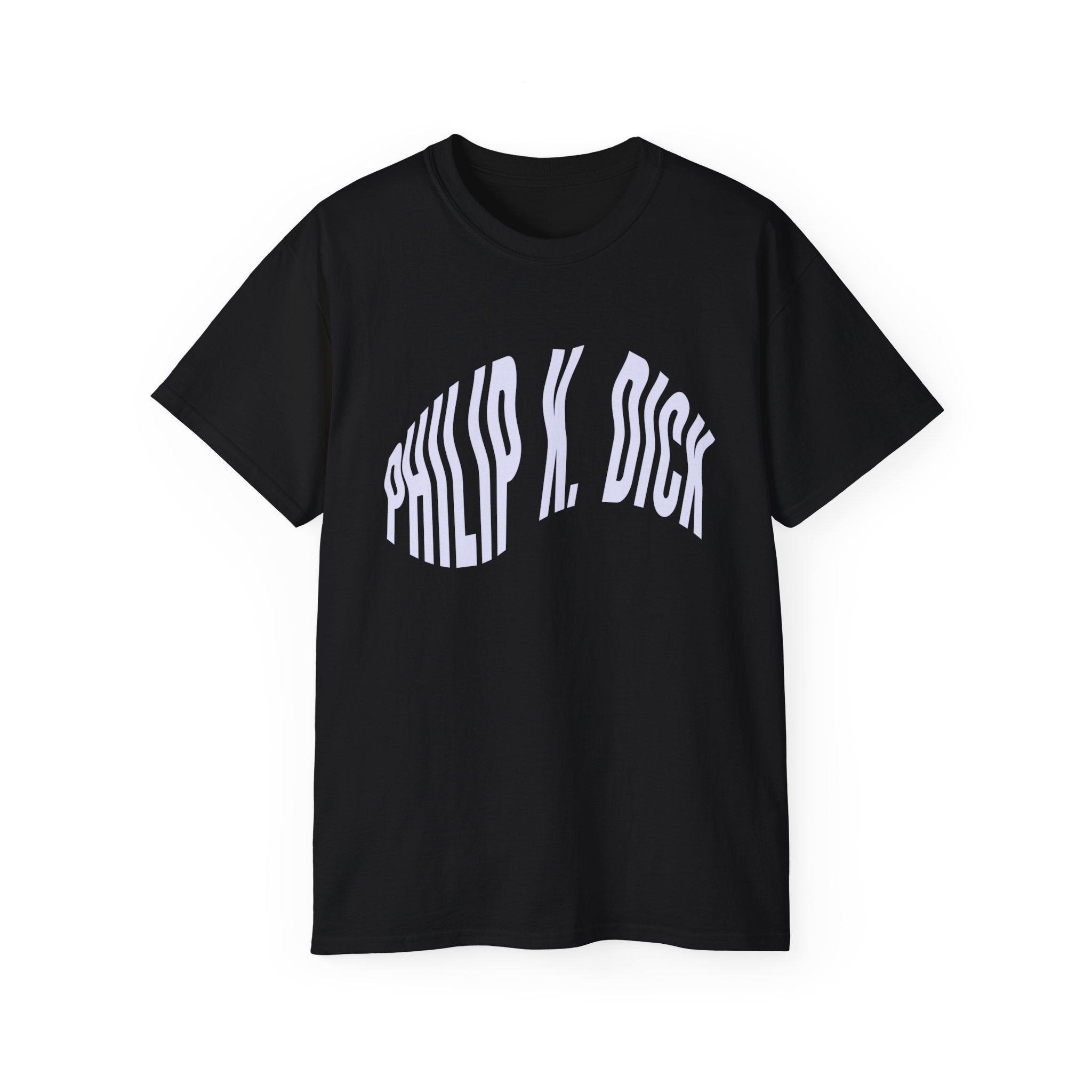 t-shirt unisexe 100% coton noir Atelier 20h20 imprimé "philip k. dick"