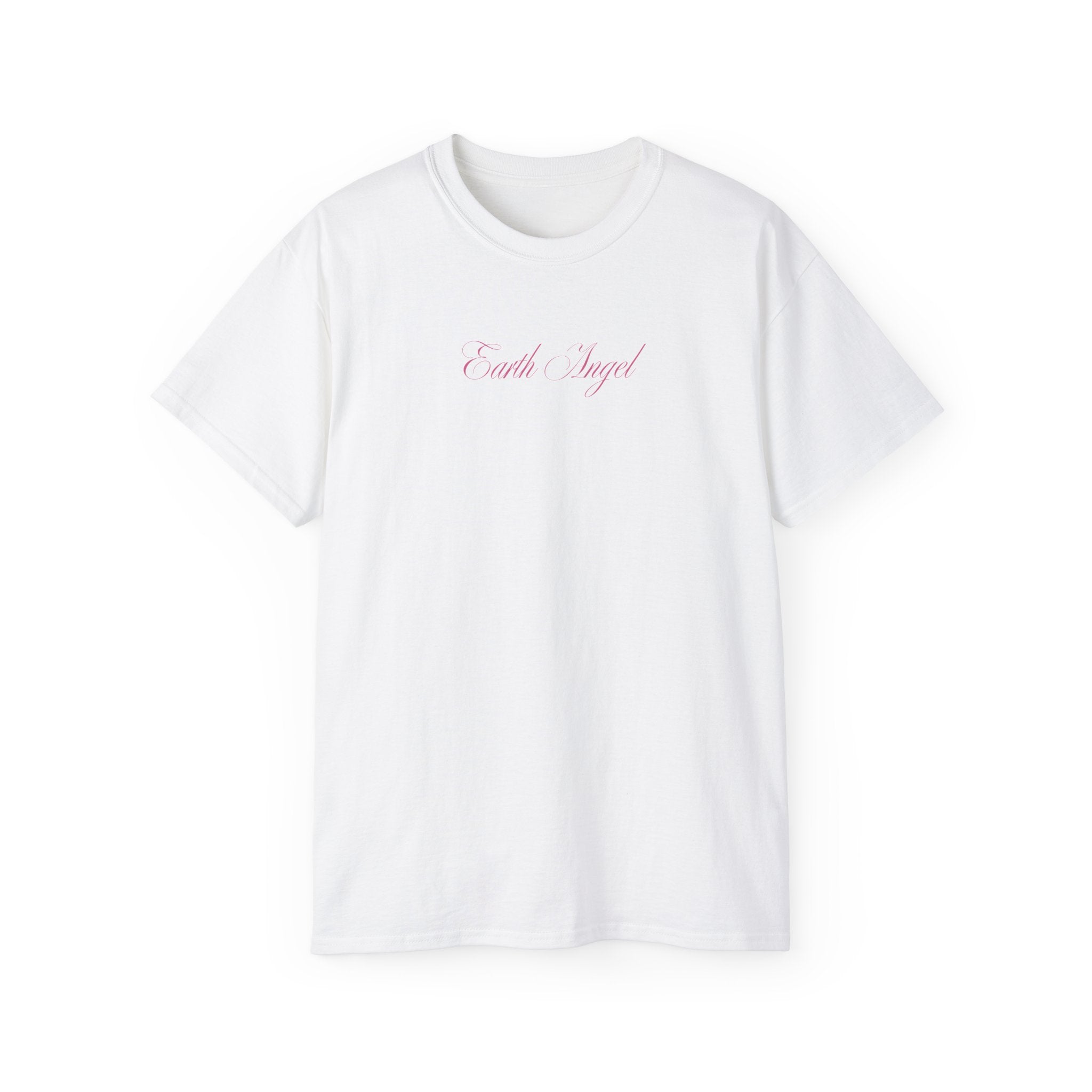 t-shirt unisexe 100% coton blanc Atelier 20h20 imprimé "earth angel"