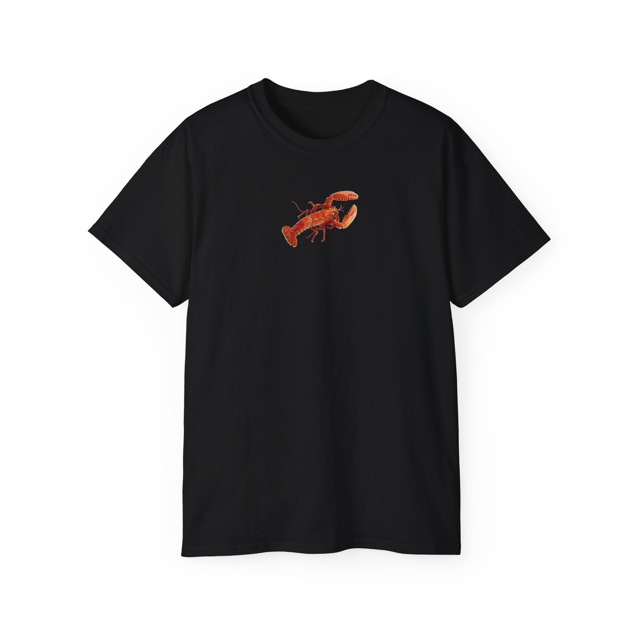 t-shirt unisexe 100% coton noir Atelier 20h20 imprimé "homard"