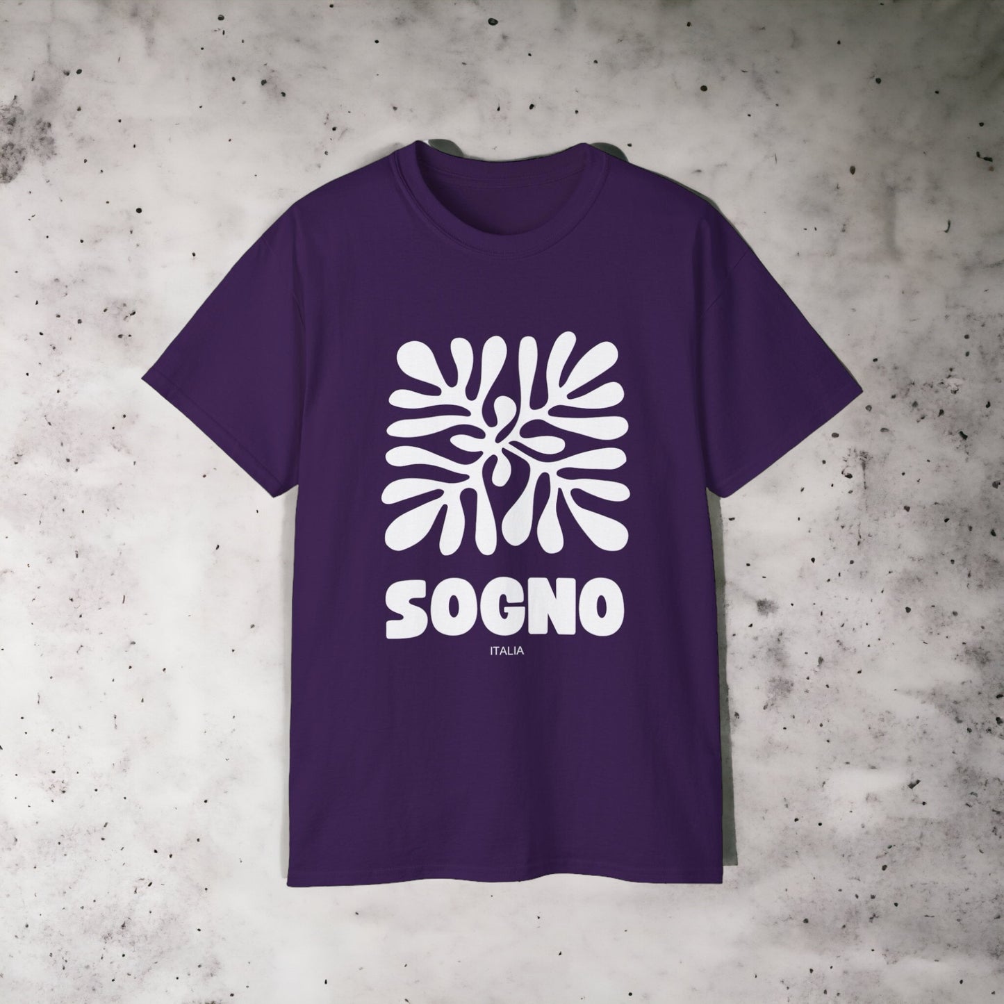 Sogno - Unisex Ultra Cotton White, Pink, Orange, Blue, Purple, Red, Green, Black or Grey Tee