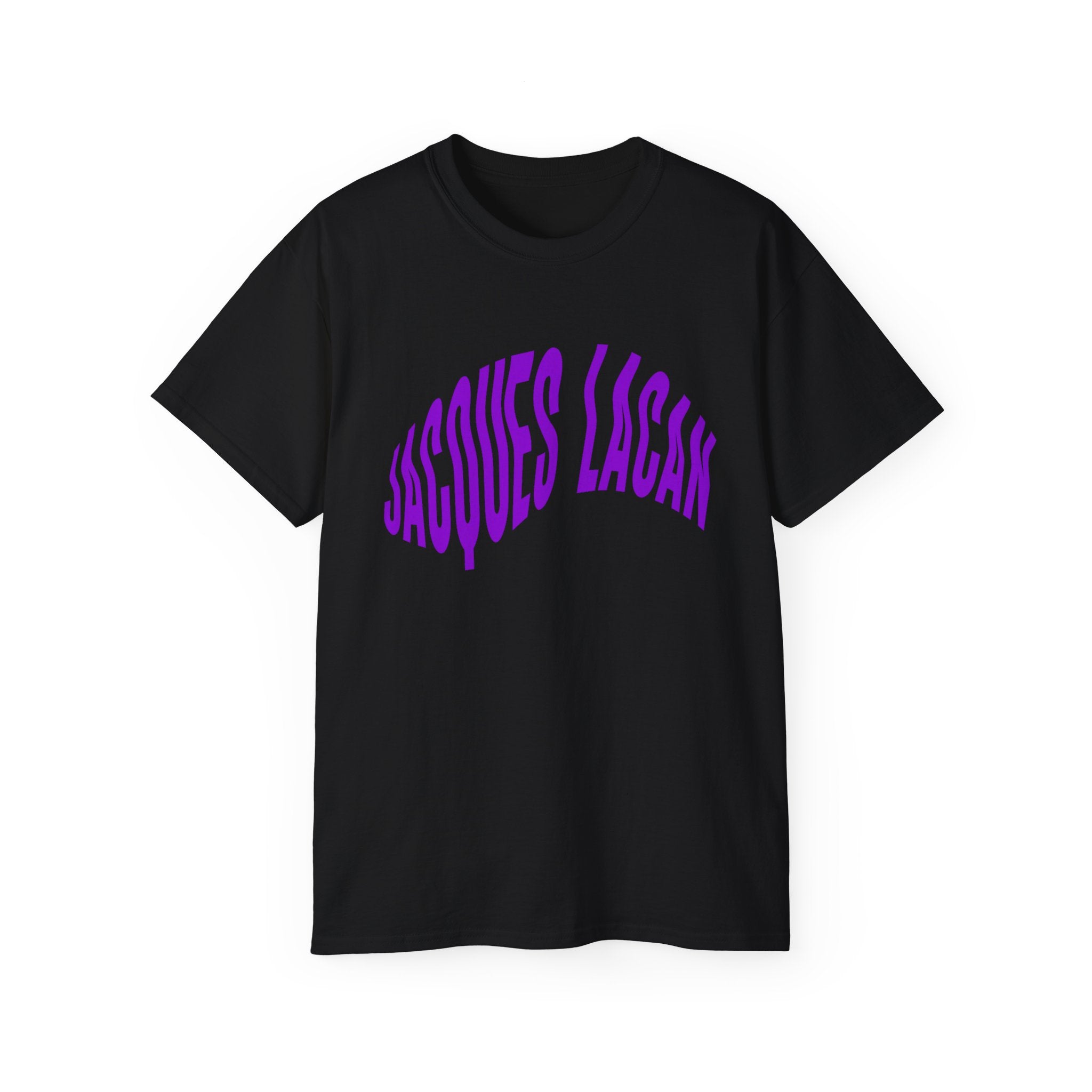 t-shirt unisexe 100% coton noir Atelier 20h20 imprimé "jacques lacan"