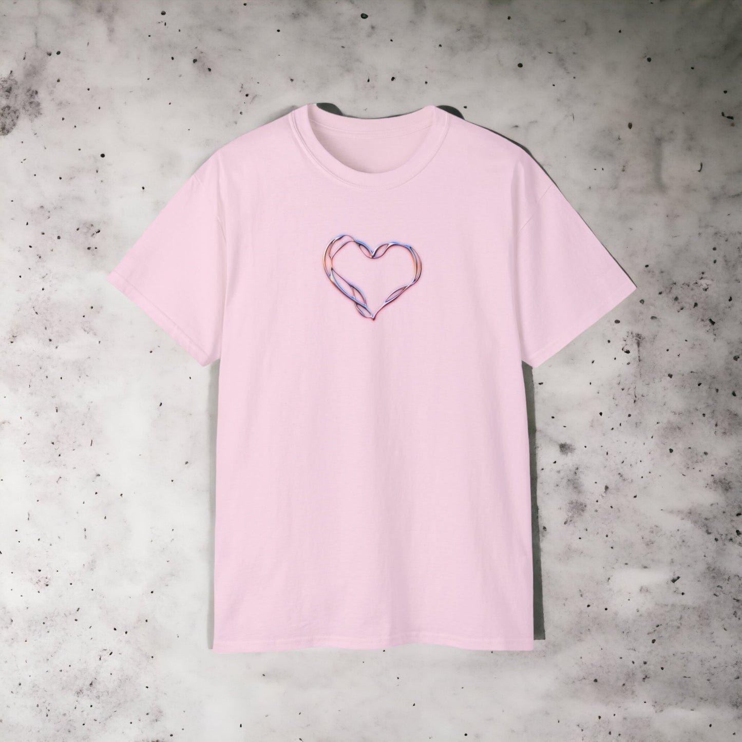 Art 3D Tribal Heart - Unisex Ultra Cotton Black, White or Light Pink Tee