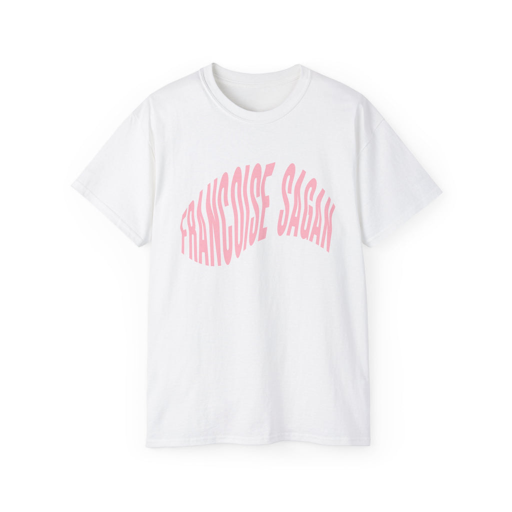 t-shirt unisexe 100% coton blanc Atelier 20h20 imprimé "francoise sagan"