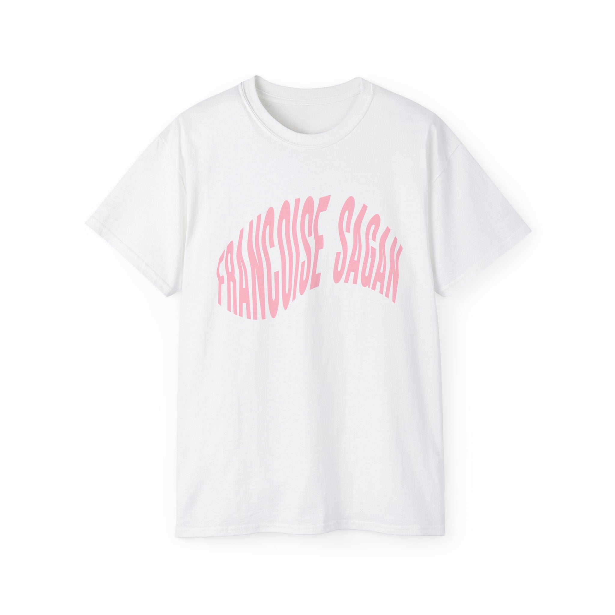 t-shirt unisexe 100% coton blanc Atelier 20h20 imprimé "francoise sagan"