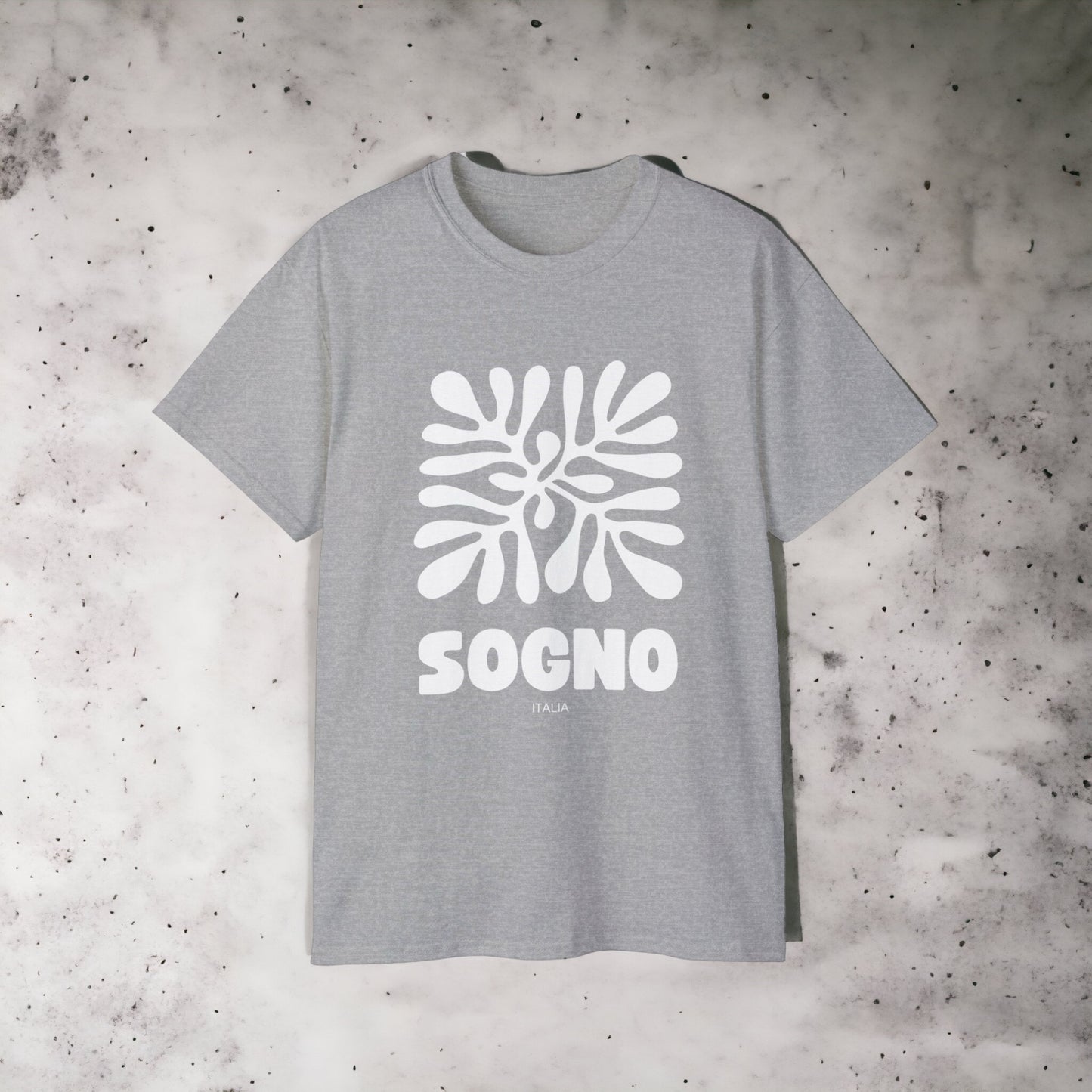 Sogno - Unisex Ultra Cotton White, Pink, Orange, Blue, Purple, Red, Green, Black or Grey Tee