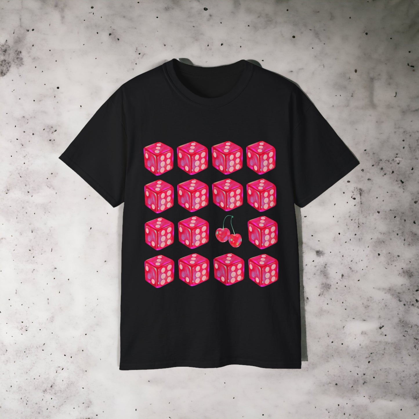 Cherry Dice - Unisex Ultra Cotton White or Black Tee