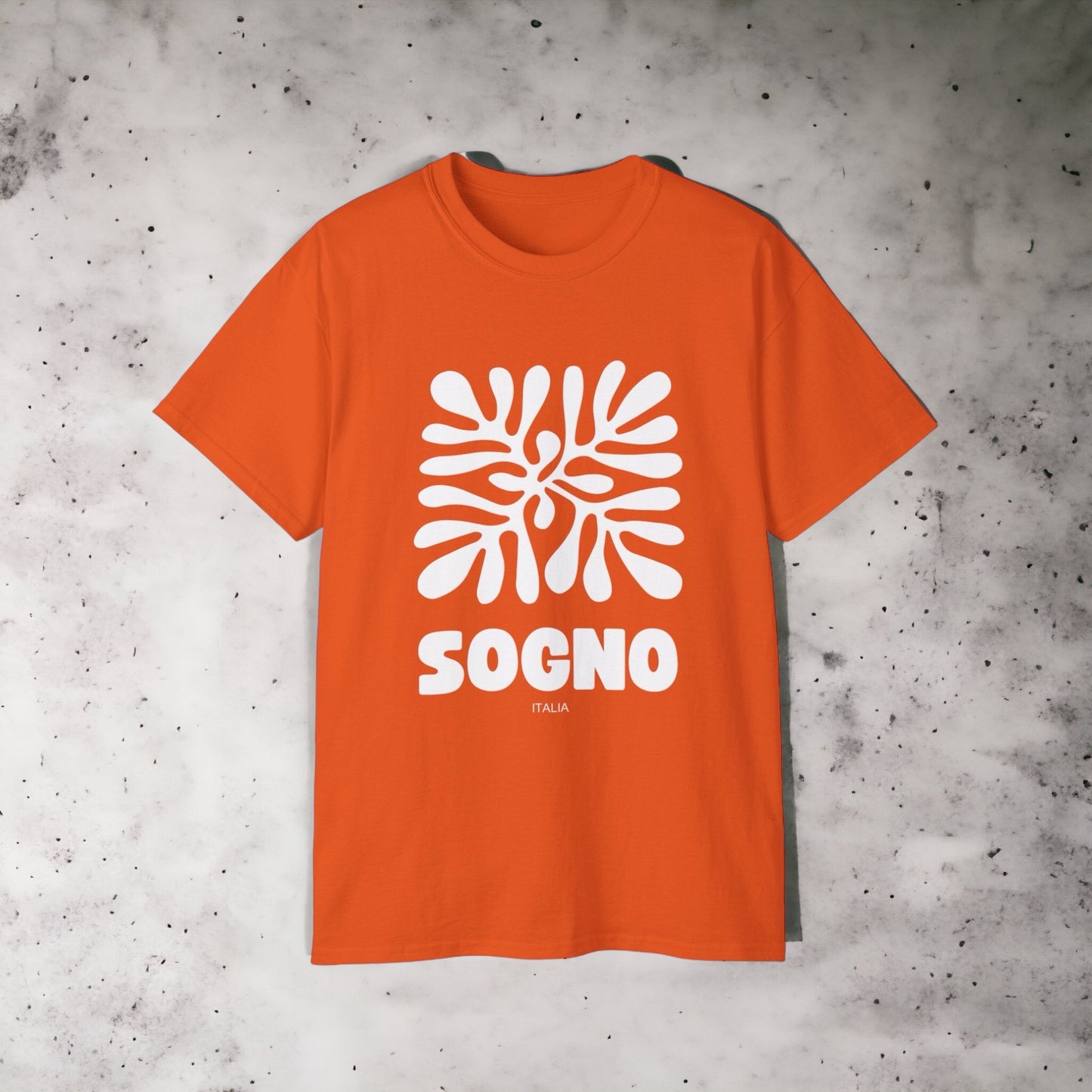 Sogno - Unisex Ultra Cotton White, Pink, Orange, Blue, Purple, Red, Green, Black or Grey Tee