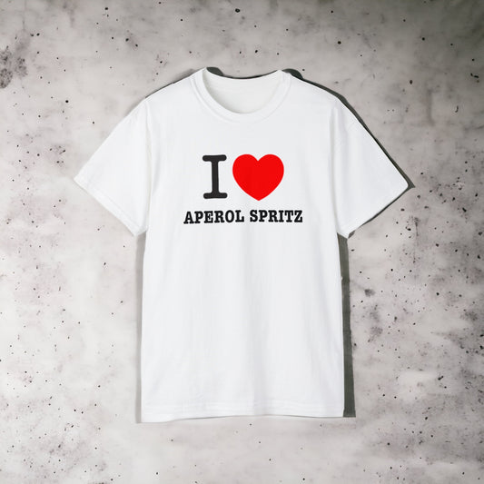 I Love Aperol Spritz - Unisex Ultra White Cotton Tee