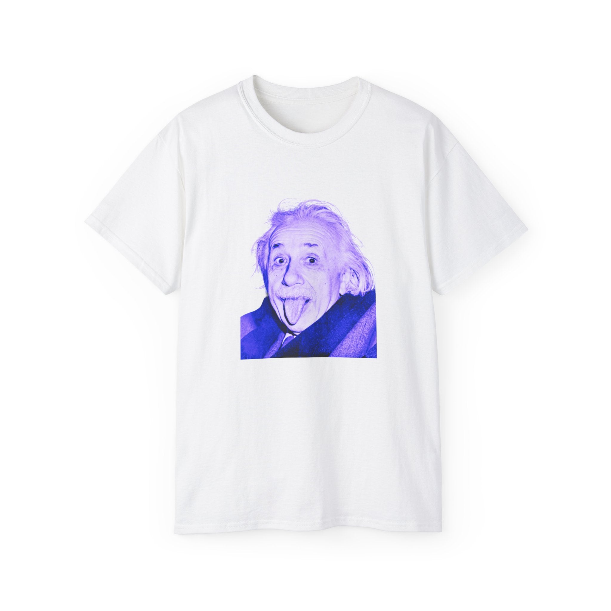 t-shirt unisexe 100% coton blanc Atelier 20h20 imprimé "albert einstein"