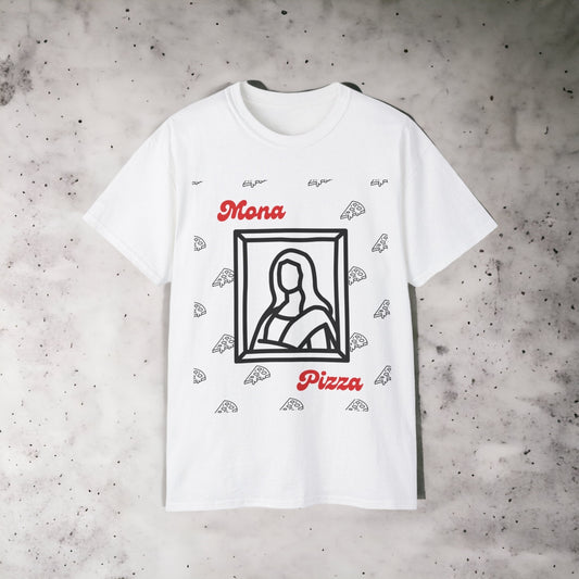 Mona Pizza - Unisex Ultra Cotton White or Black Tee