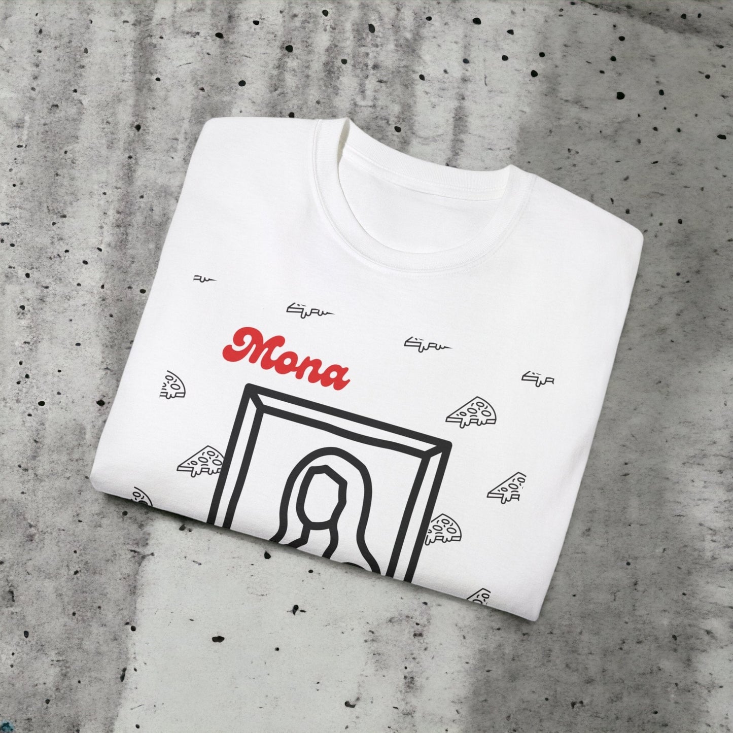 Mona Pizza - Unisex Ultra Cotton White or Black Tee