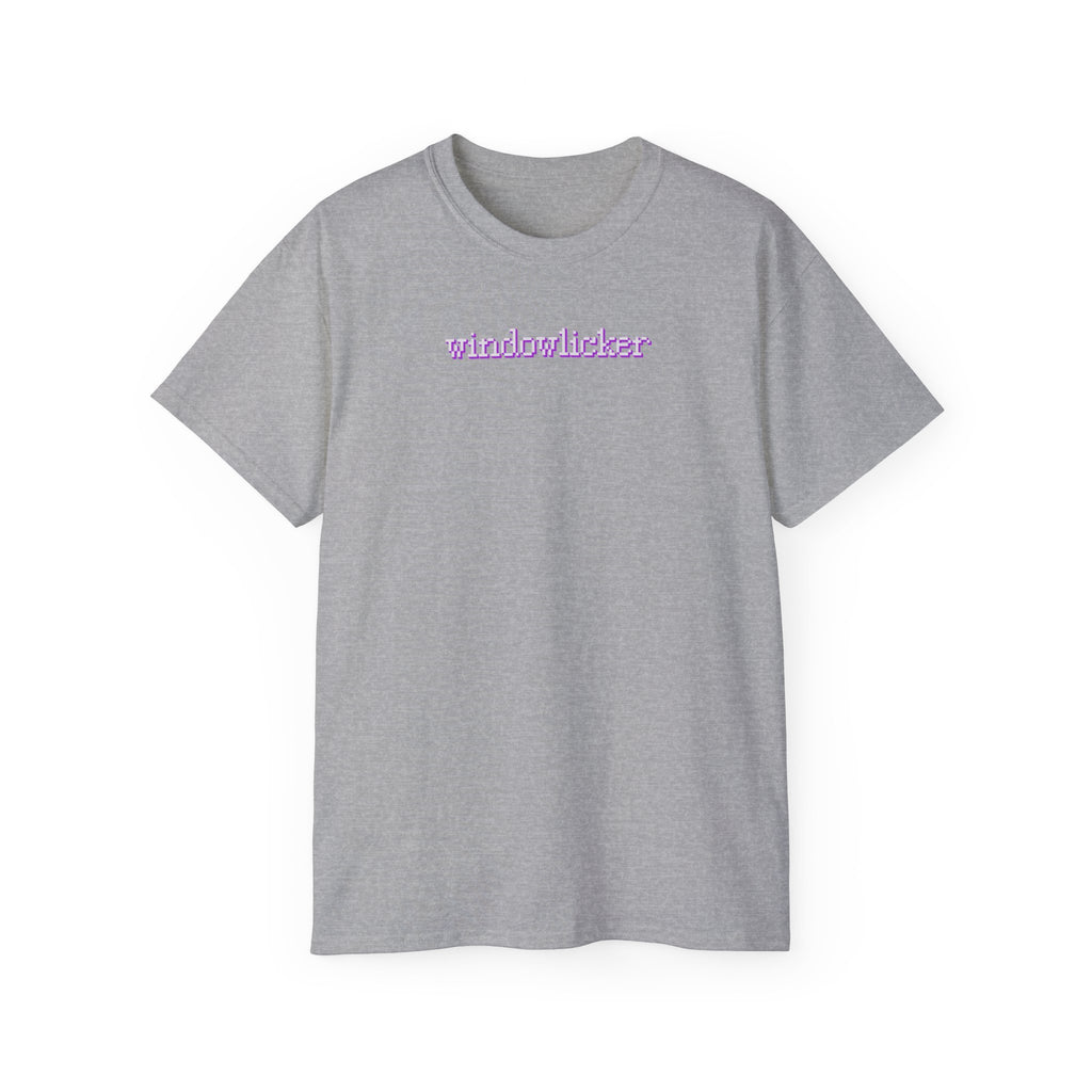 t-shirt unisexe 100% coton gris avec imprimé windowlicker par Atelier 20h20 