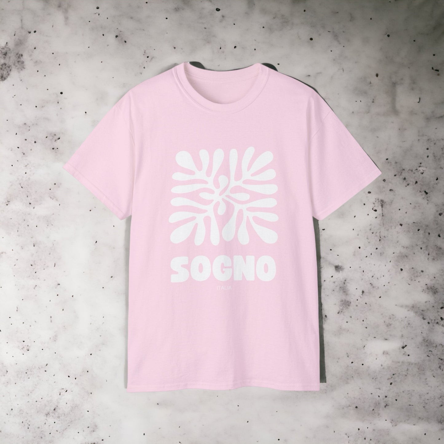 Sogno - Unisex Ultra Cotton White, Pink, Orange, Blue, Purple, Red, Green, Black or Grey Tee