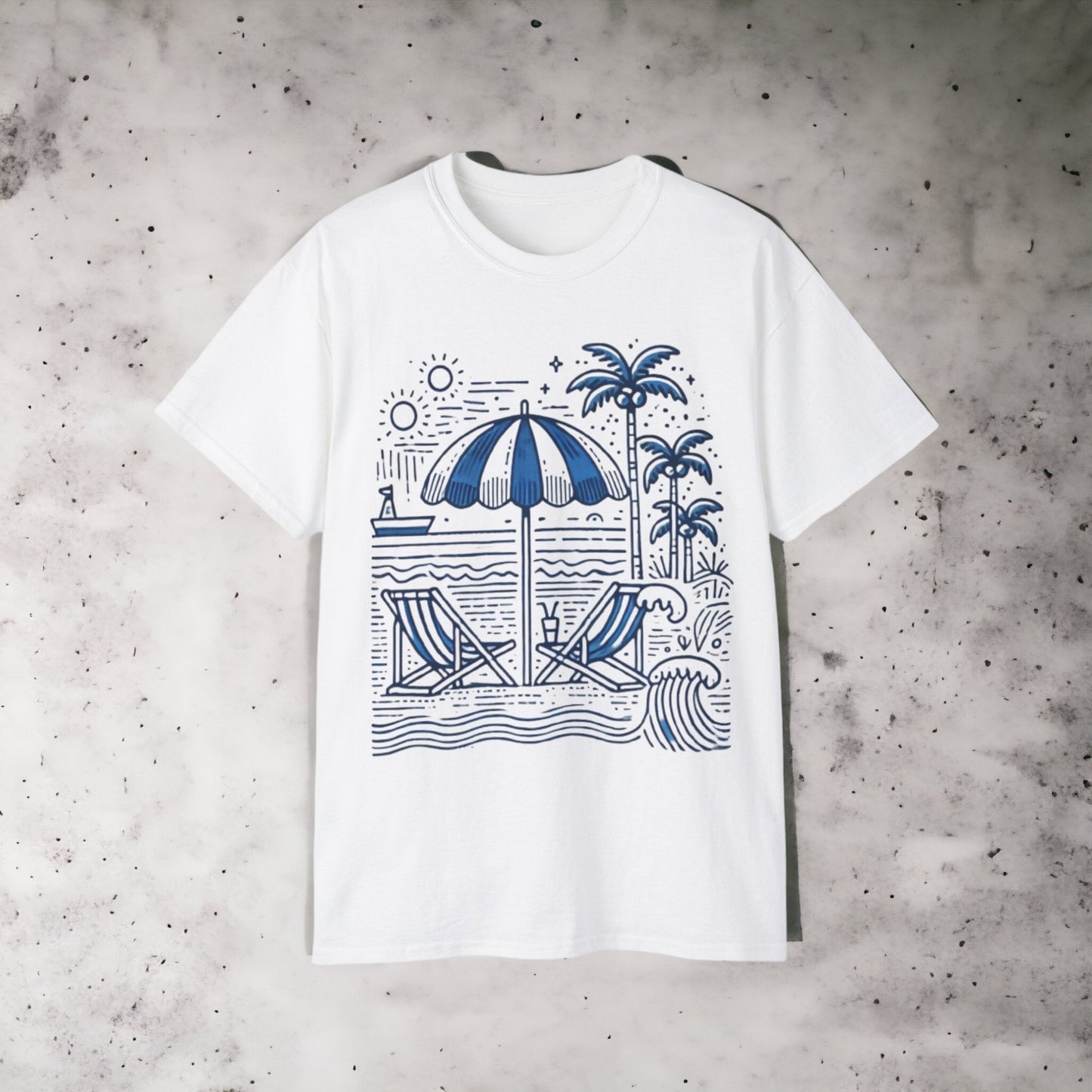 Beach & chill - Unisex Ultra Cotton White Tee