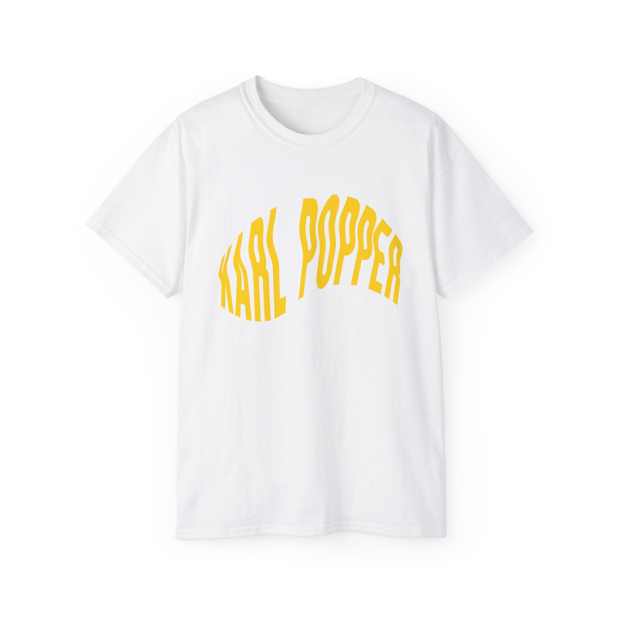 t-shirt unisexe 100% coton blanc Atelier 20h20 imprimé "karl popper"