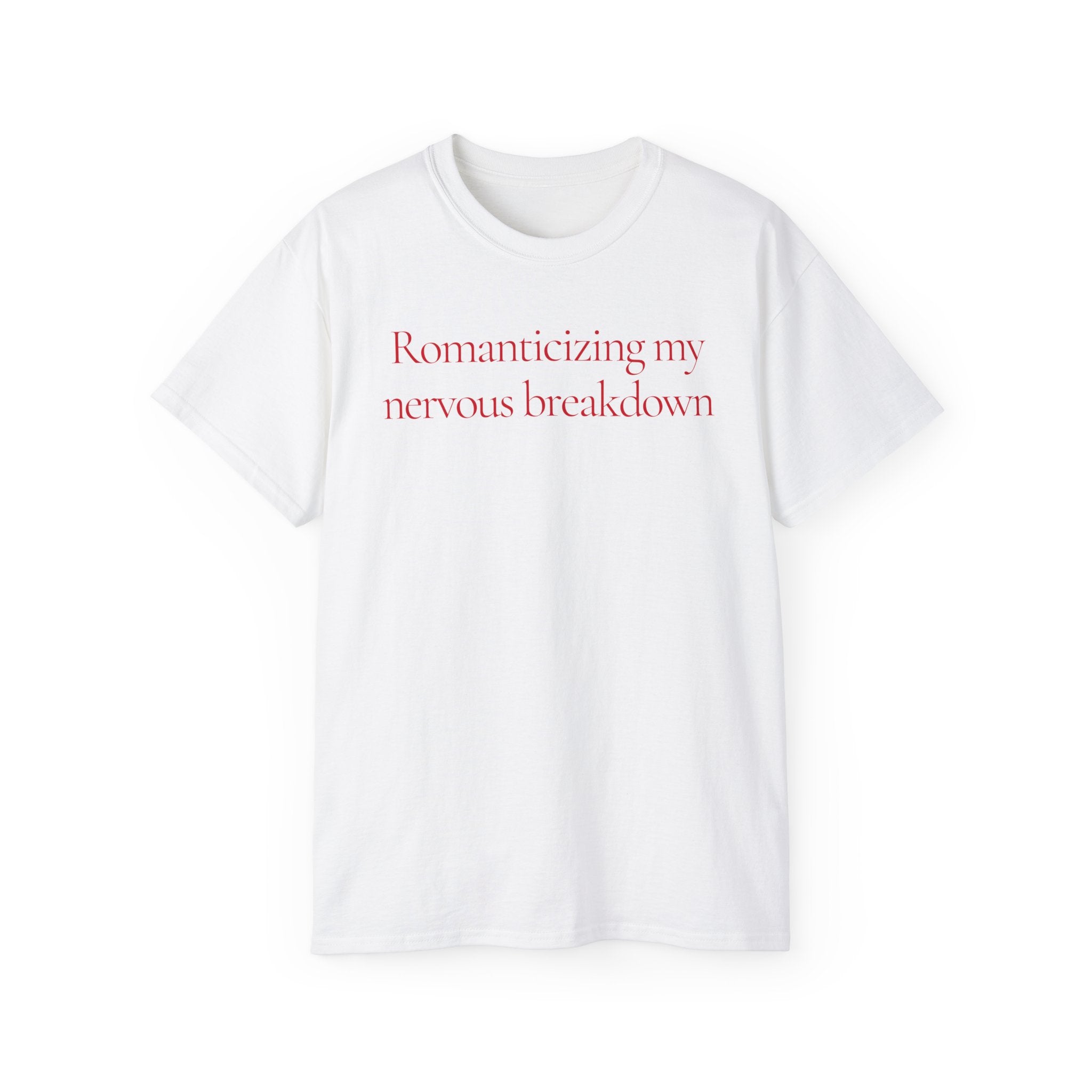 t-shirt unisexe 100% coton blanc avec imprimé breakdown par Atelier 20h20 