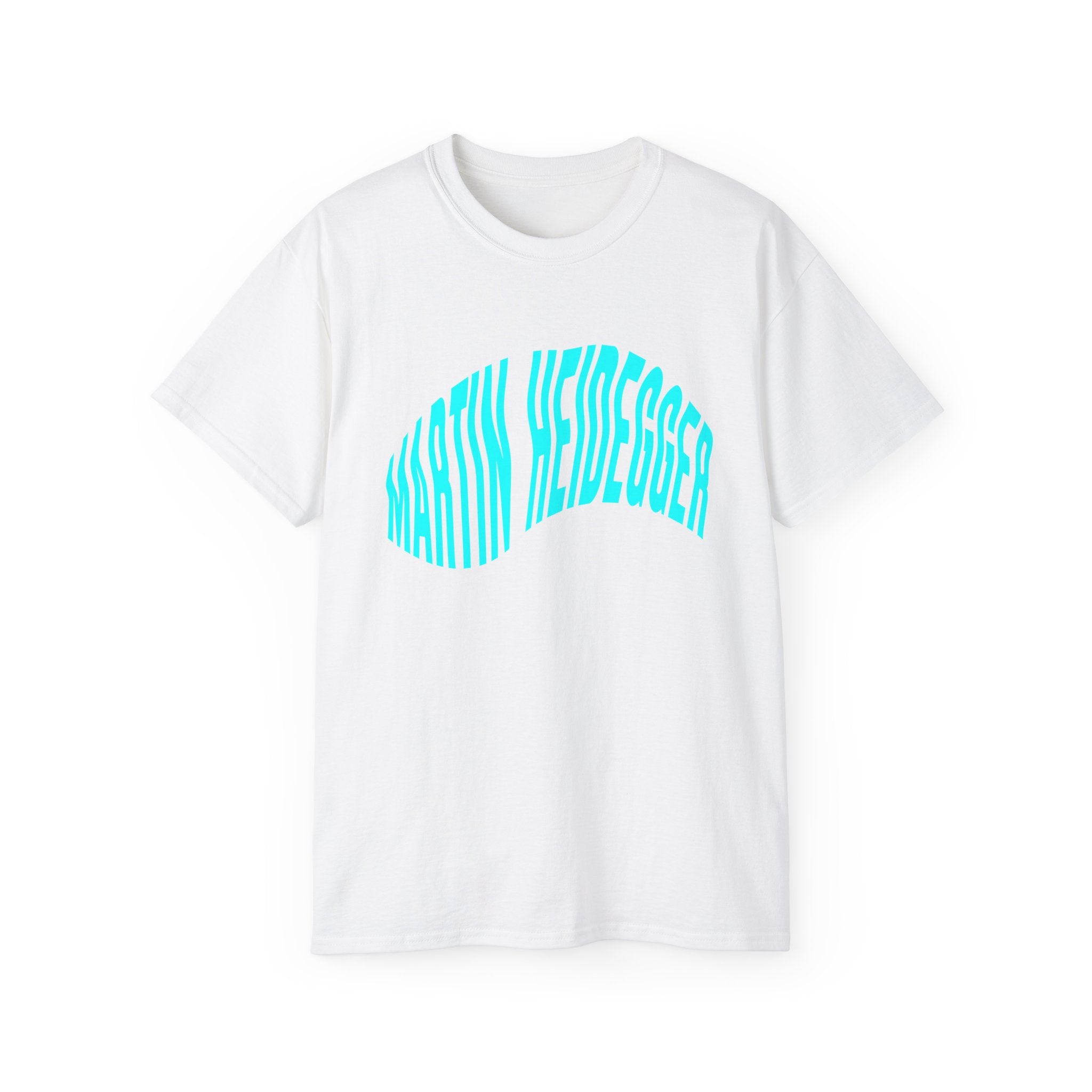 t-shirt unisexe 100% coton blanc Atelier 20h20 imprimé "martin heidegger"