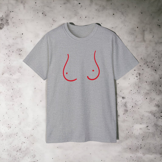 Boobs IV - Unisex Ultra Cotton White, Grey or Pink Tee