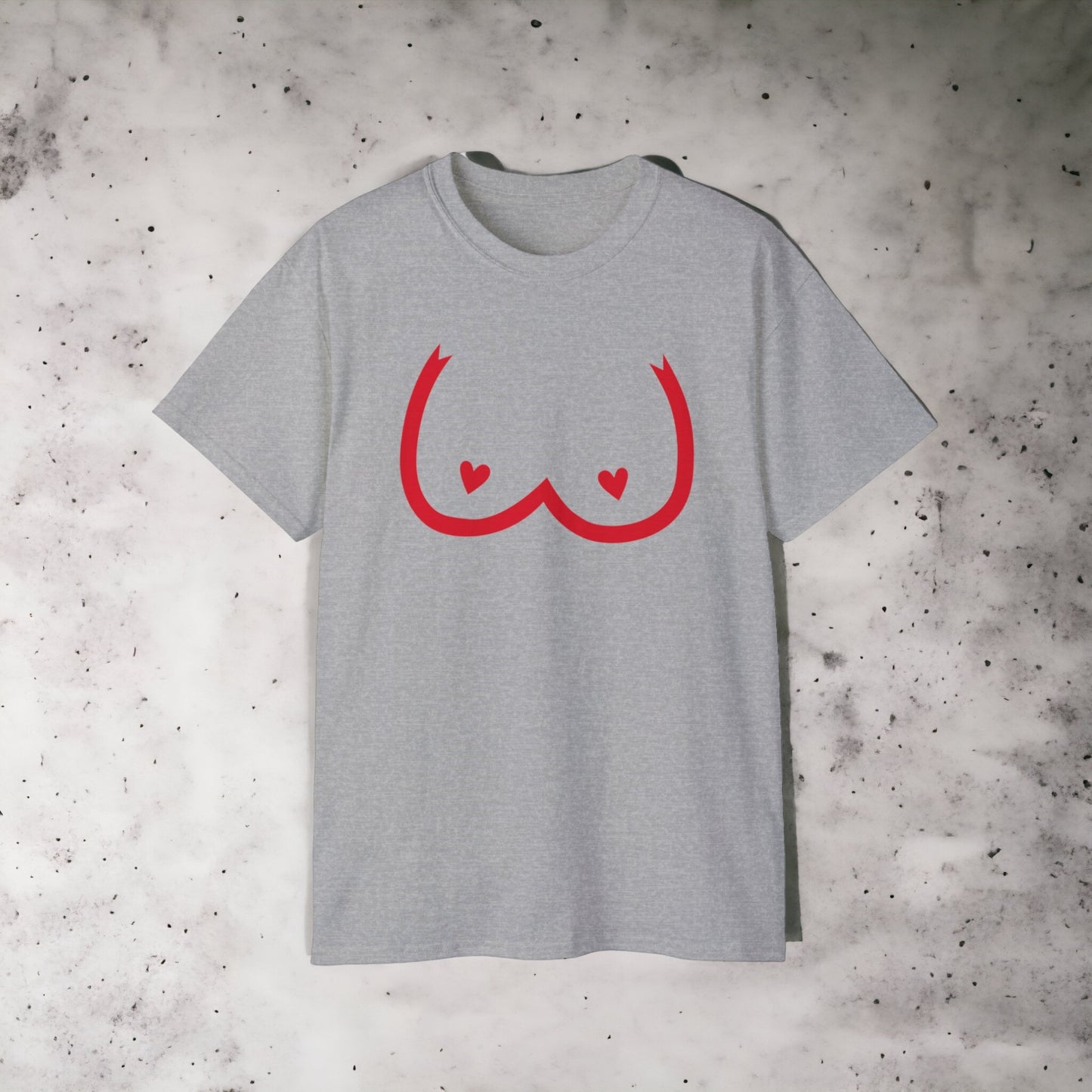 Boobs II - Unisex Ultra Cotton White, Grey or Pink Tee