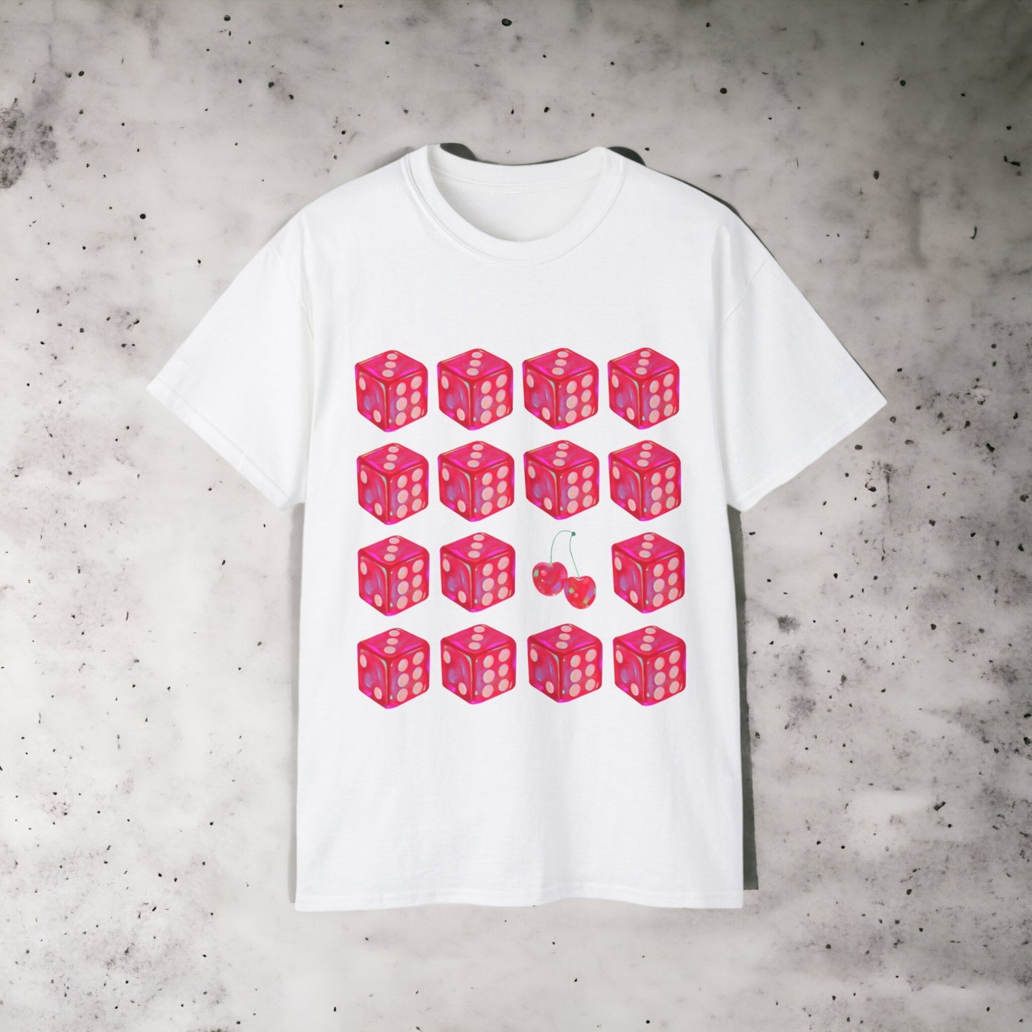 Cherry Dice - Unisex Ultra Cotton White or Black Tee