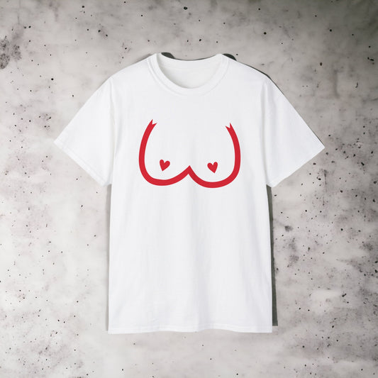 Boobs II - Unisex Ultra Cotton White, Grey or Pink Tee