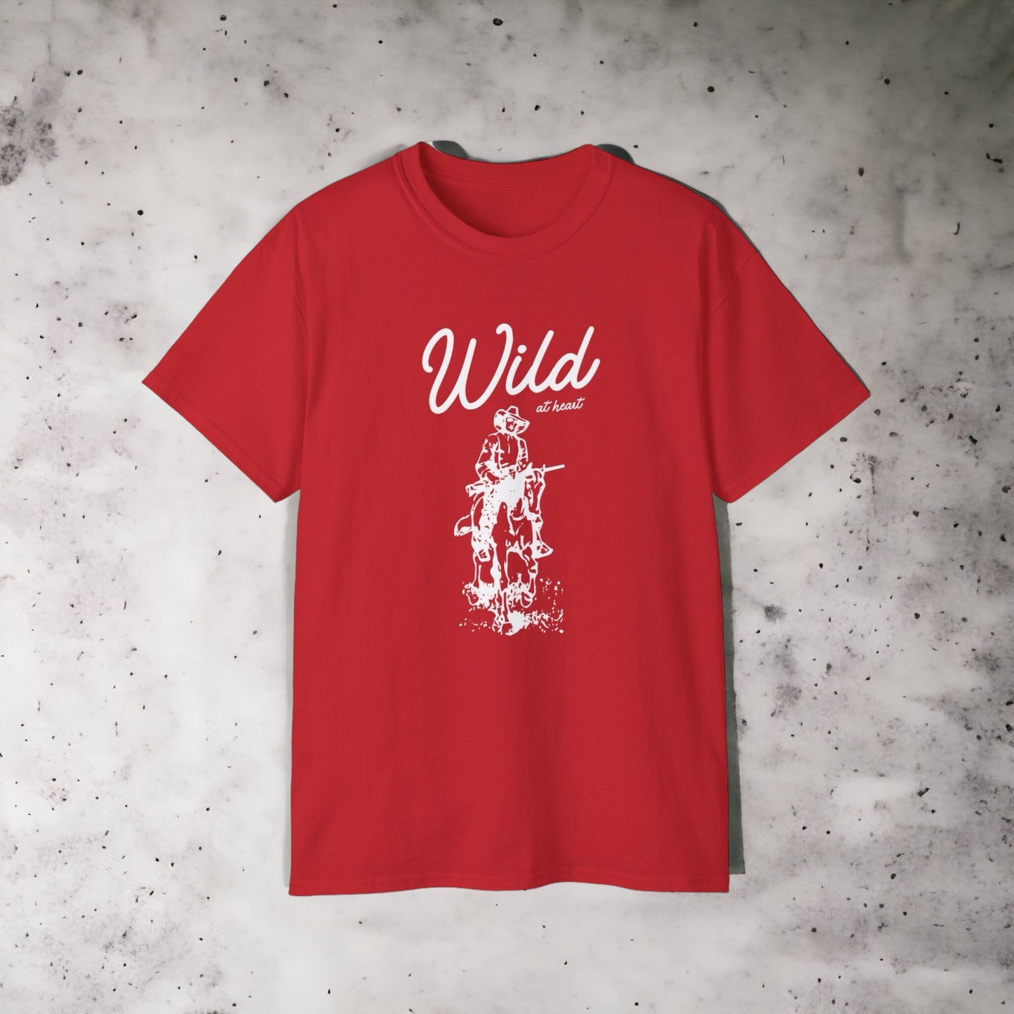 Wild at Heart - Unisex Ultra Cotton White, Grey, Red, Blue or Pink Tee