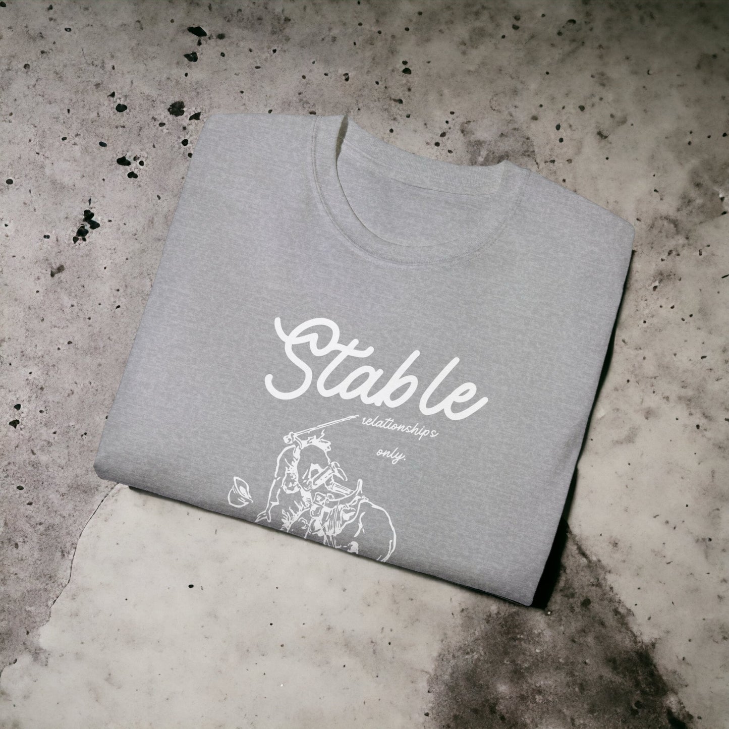 Stable - Unisex Ultra Cotton White, Grey, Red, Blue or Pink Tee