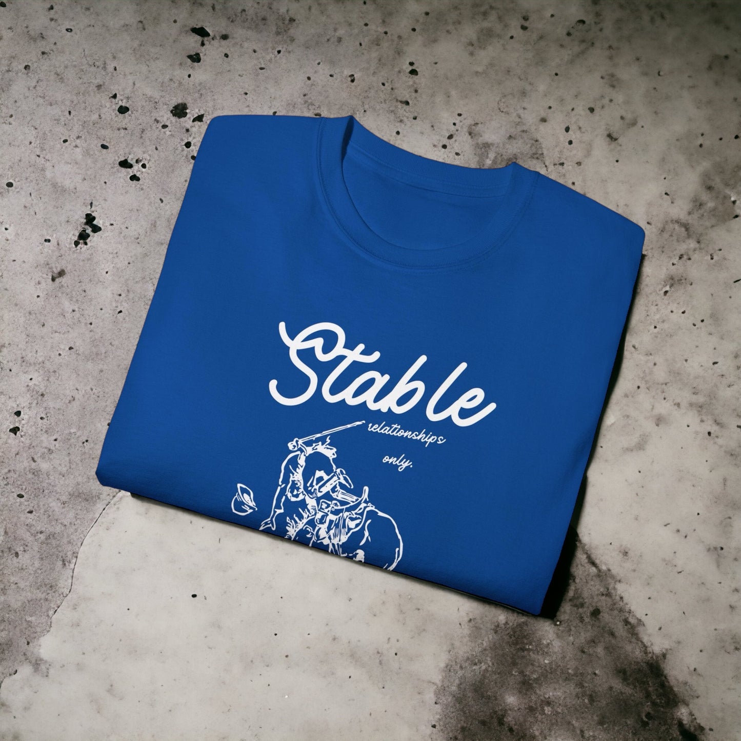 Stable - Unisex Ultra Cotton White, Grey, Red, Blue or Pink Tee