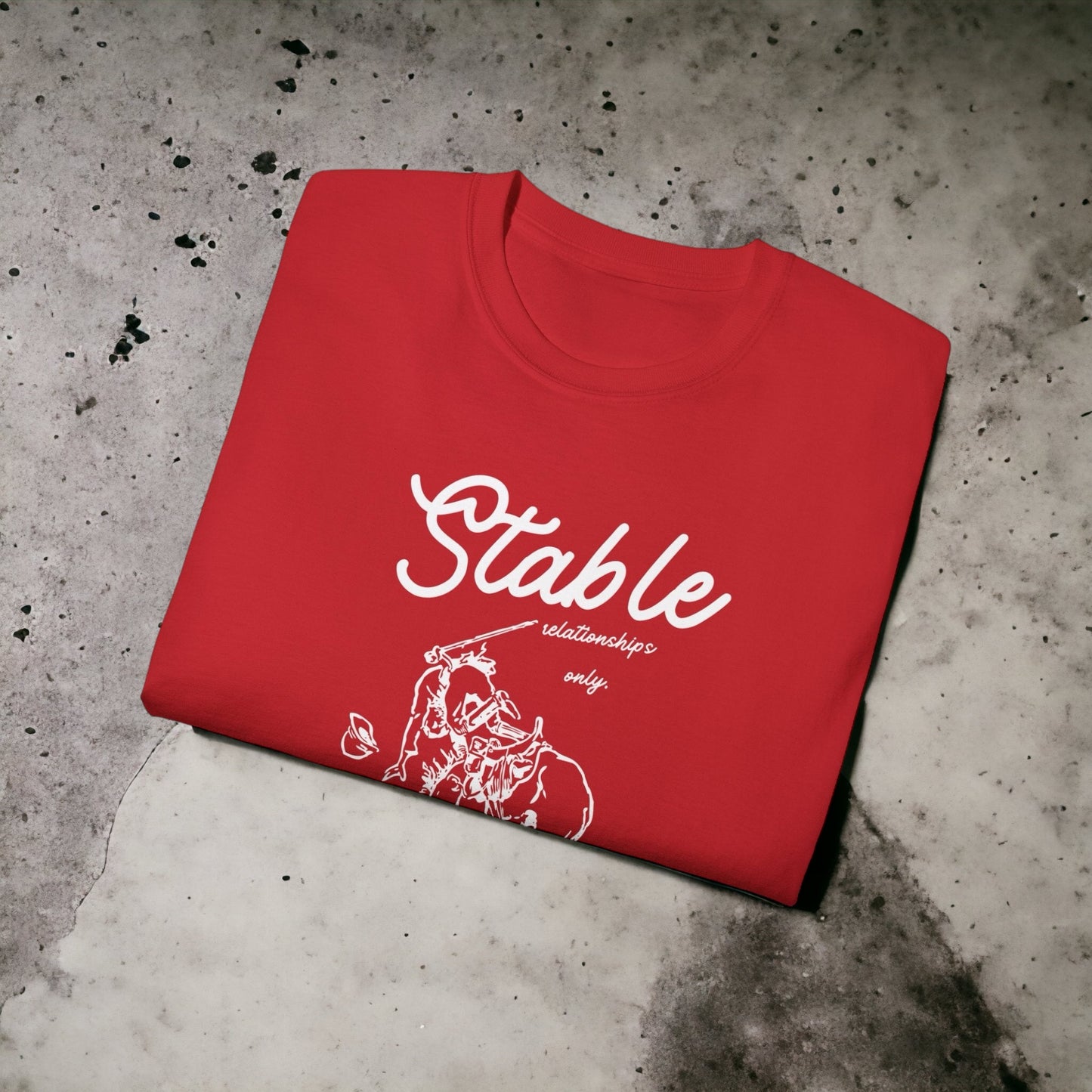 Stable - Unisex Ultra Cotton White, Grey, Red, Blue or Pink Tee