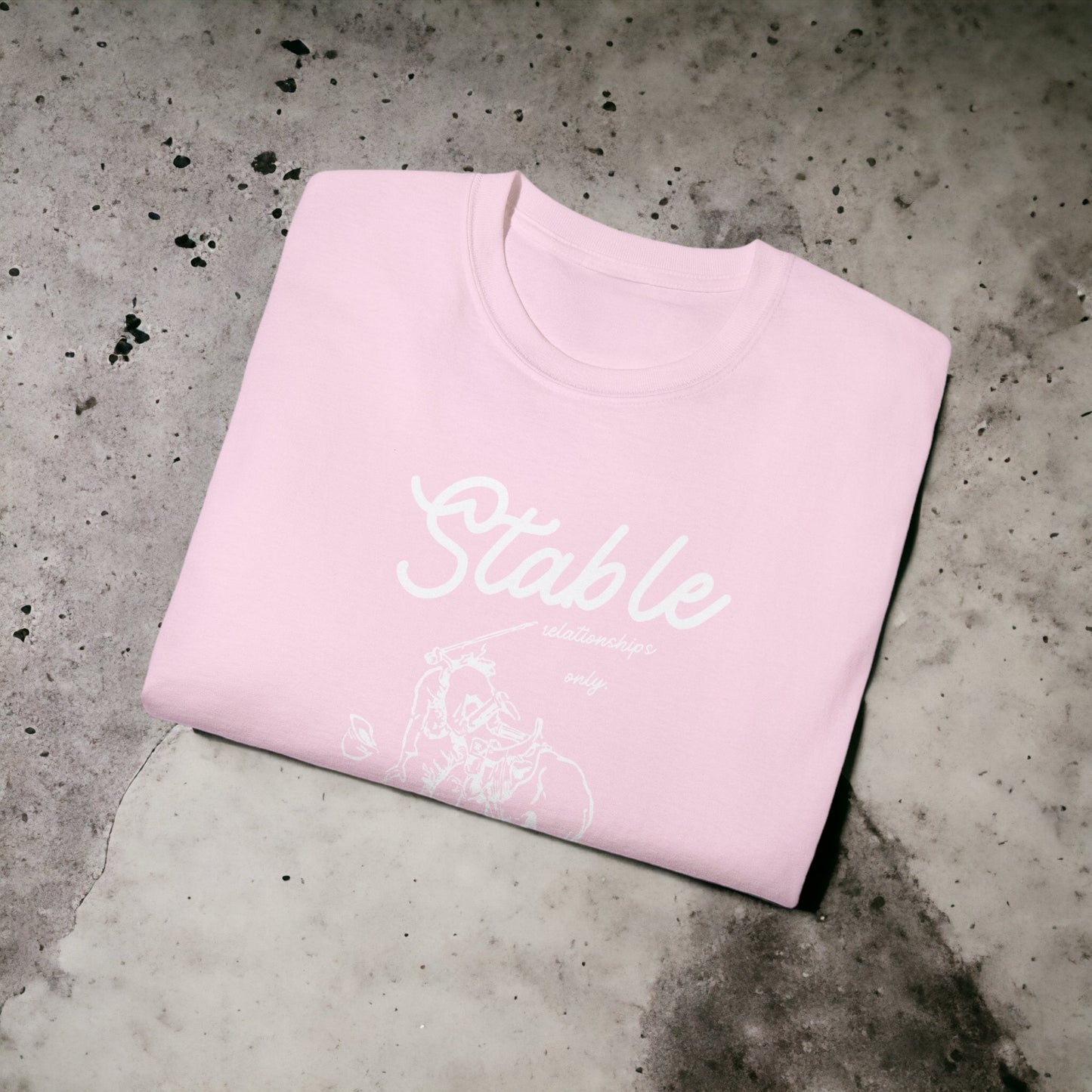 Stable - Unisex Ultra Cotton White, Grey, Red, Blue or Pink Tee