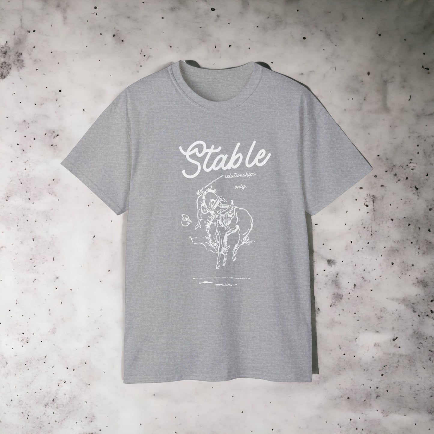 Stable - Unisex Ultra Cotton White, Grey, Red, Blue or Pink Tee