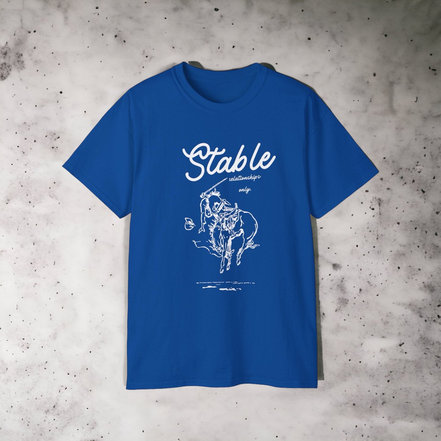 Stable - Unisex Ultra Cotton White, Grey, Red, Blue or Pink Tee