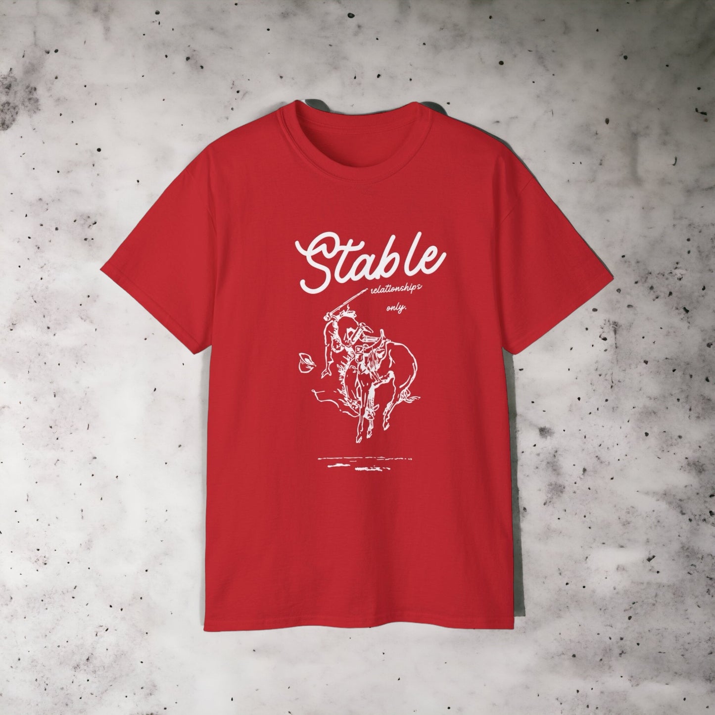 Stable - Unisex Ultra Cotton White, Grey, Red, Blue or Pink Tee