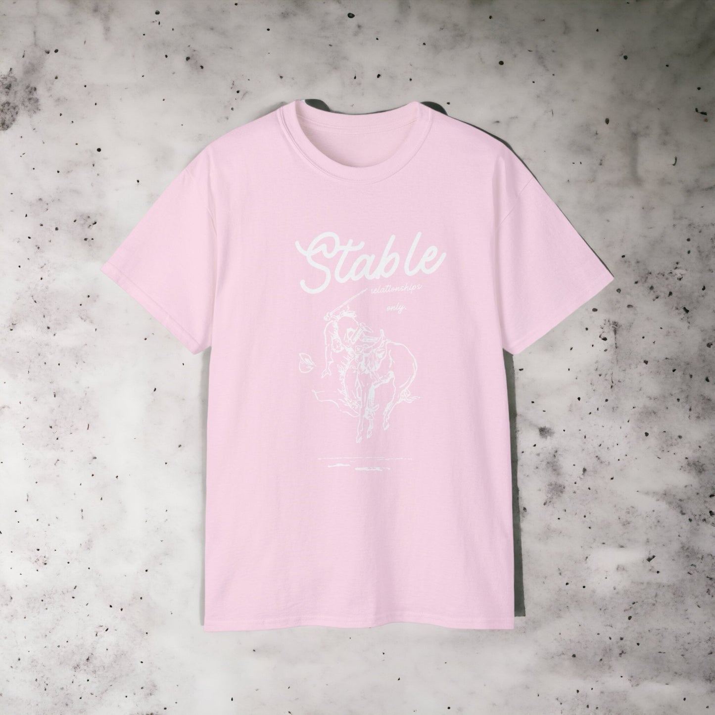 Stable - Unisex Ultra Cotton White, Grey, Red, Blue or Pink Tee