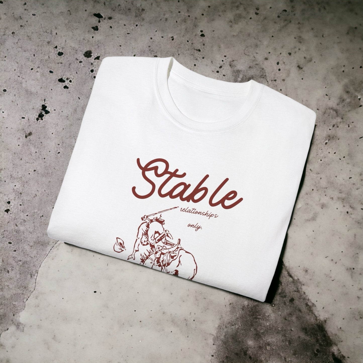 Stable - Unisex Ultra Cotton White, Grey, Red, Blue or Pink Tee