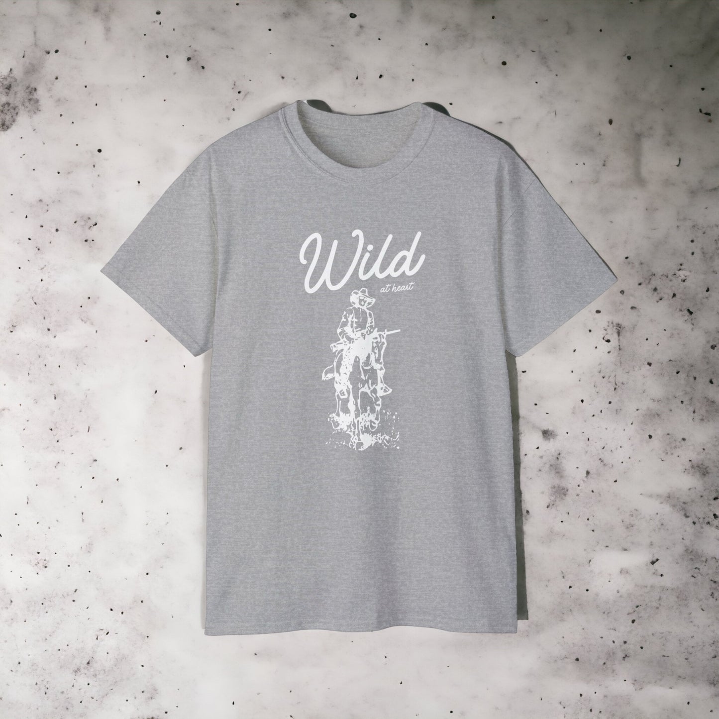 Wild at Heart - Unisex Ultra Cotton White, Grey, Red, Blue or Pink Tee