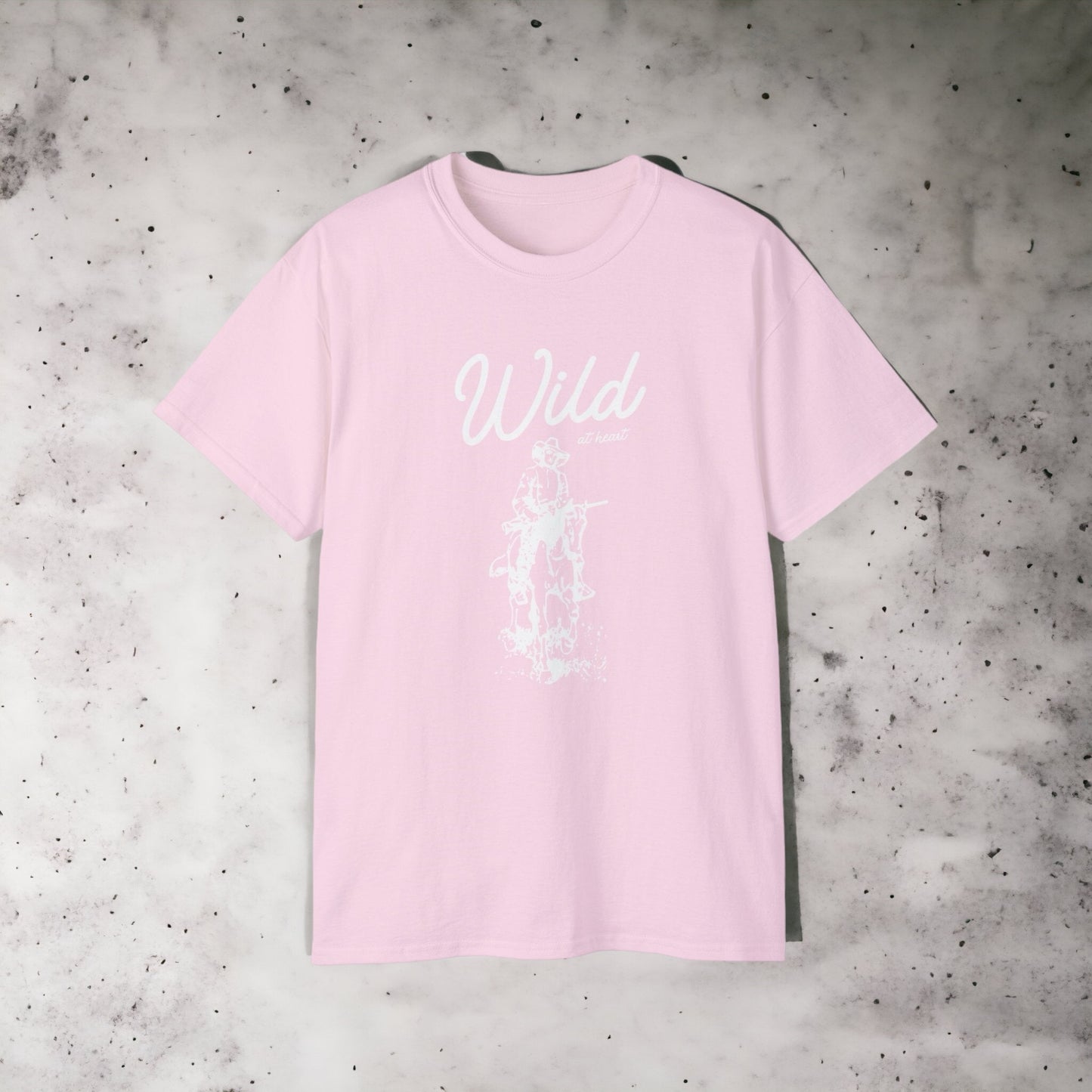 Wild at Heart - Unisex Ultra Cotton White, Grey, Red, Blue or Pink Tee