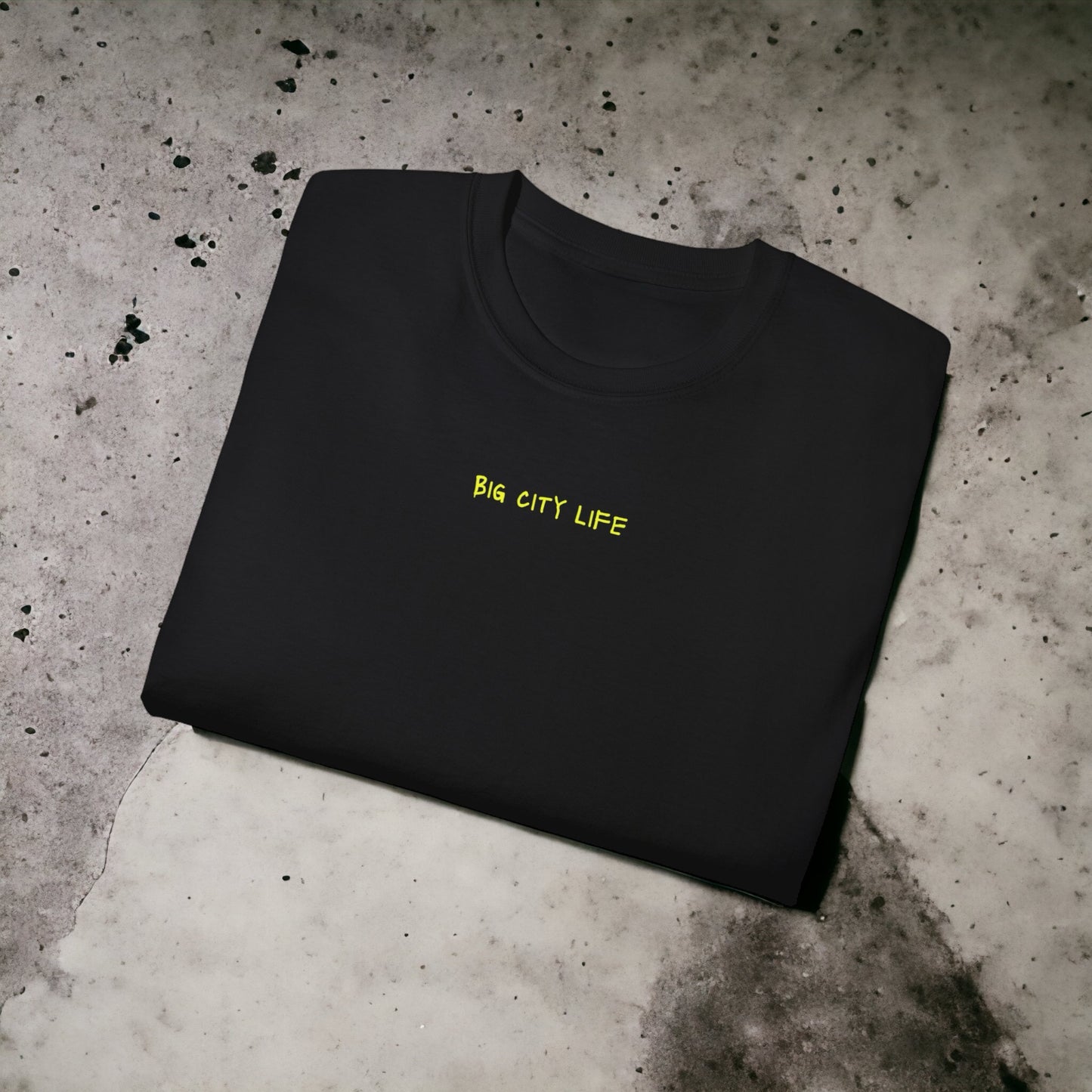 Big city Life - Unisex Ultra Black Cotton Tee