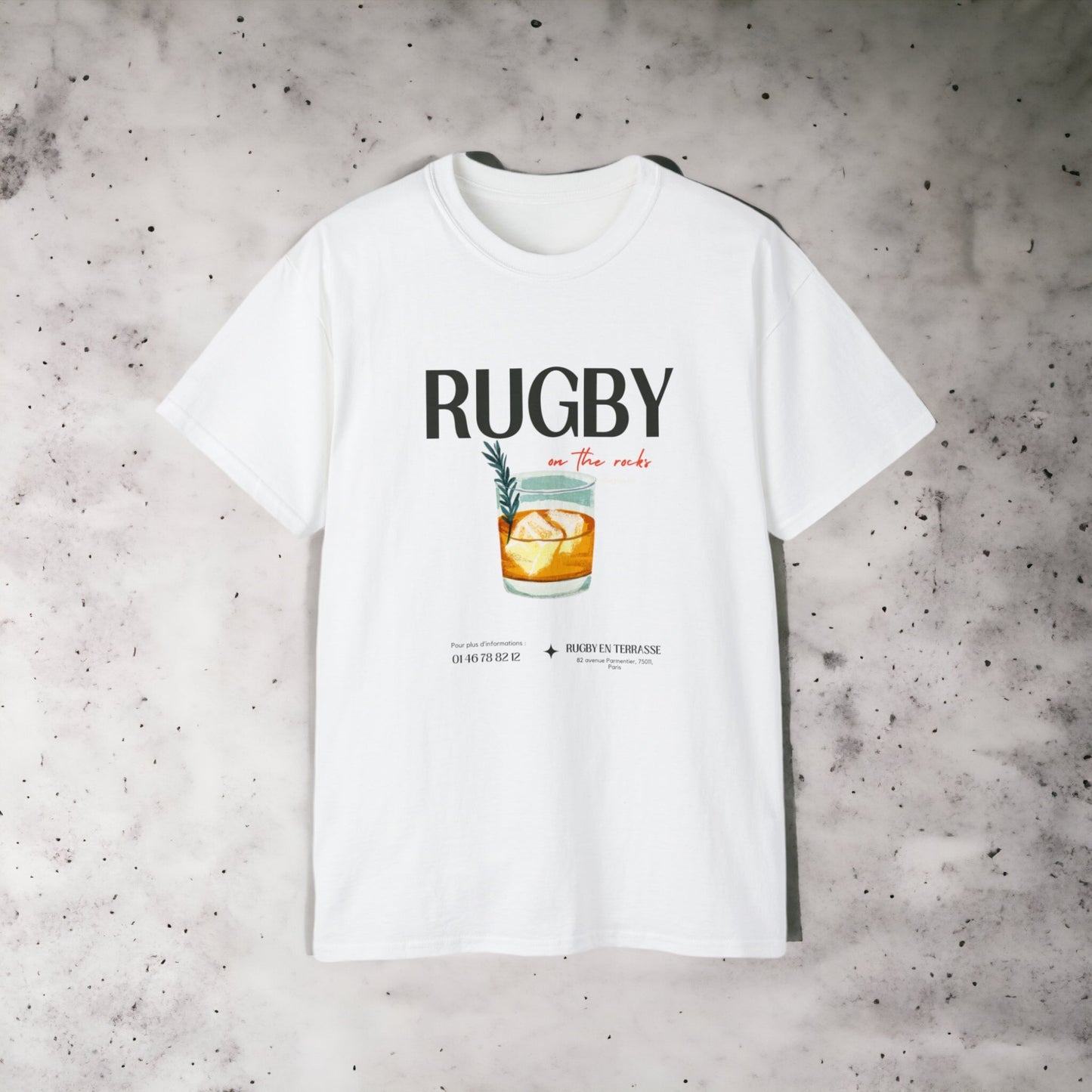 Rugby on the Rocks - Unisex Heavy Cotton Tee - White or Pink