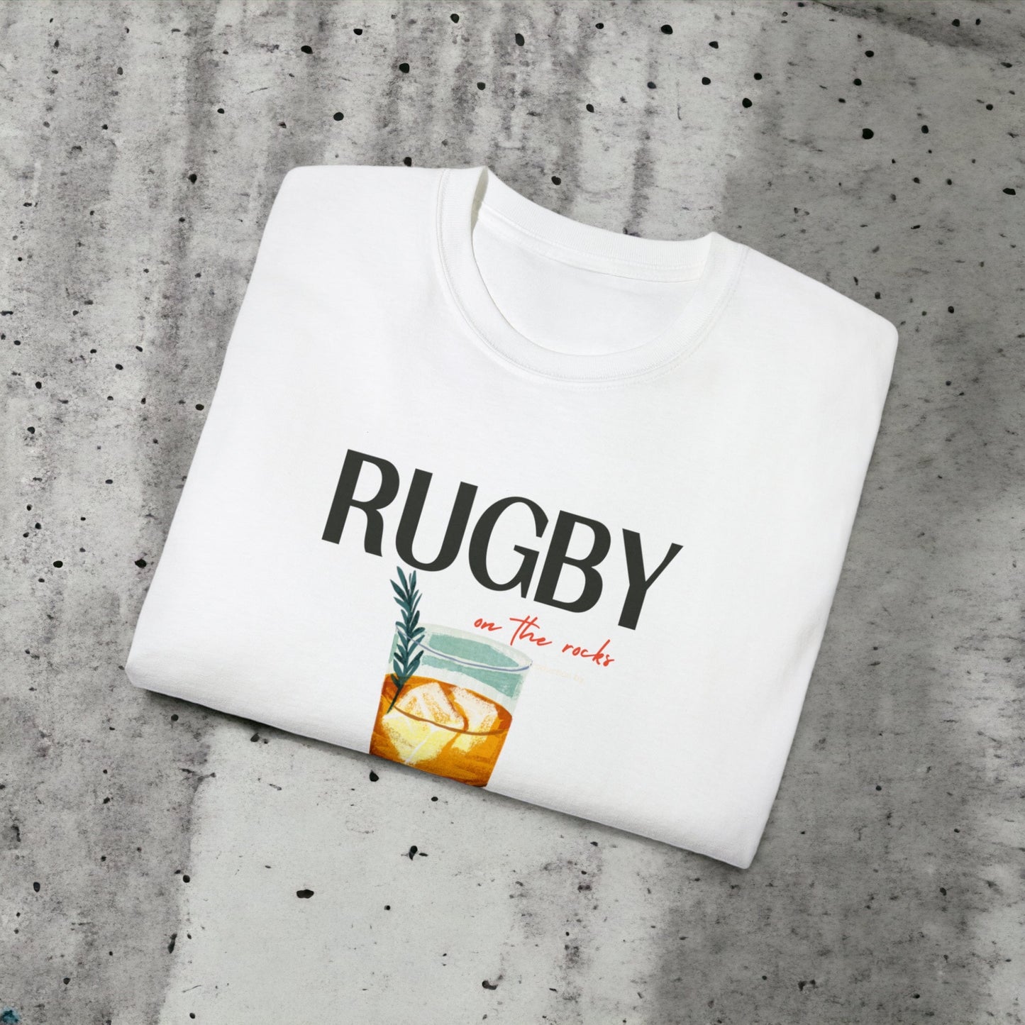 Rugby on the Rocks - Unisex Heavy Cotton Tee - White or Pink