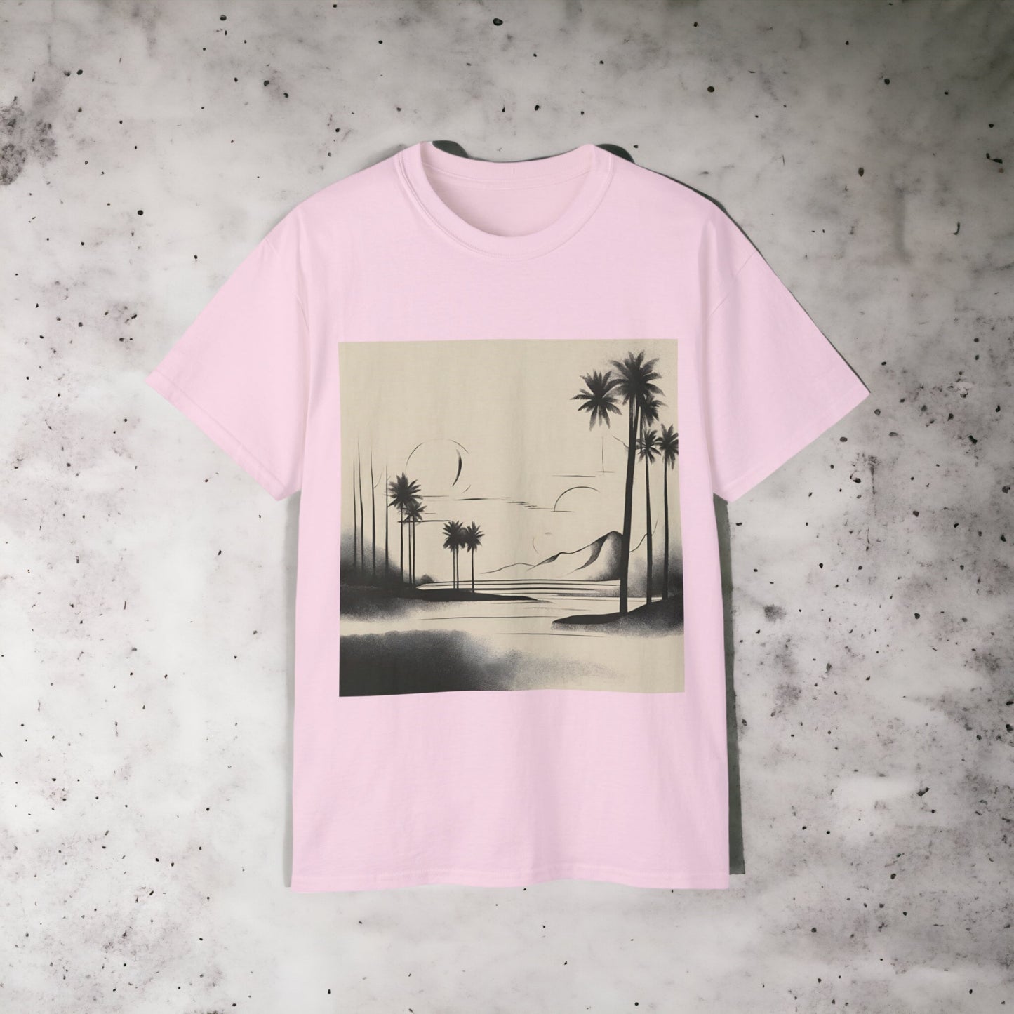 Minimalist Miami III - Unisex Ultra Cotton White, Black, Grey or Pink Tee