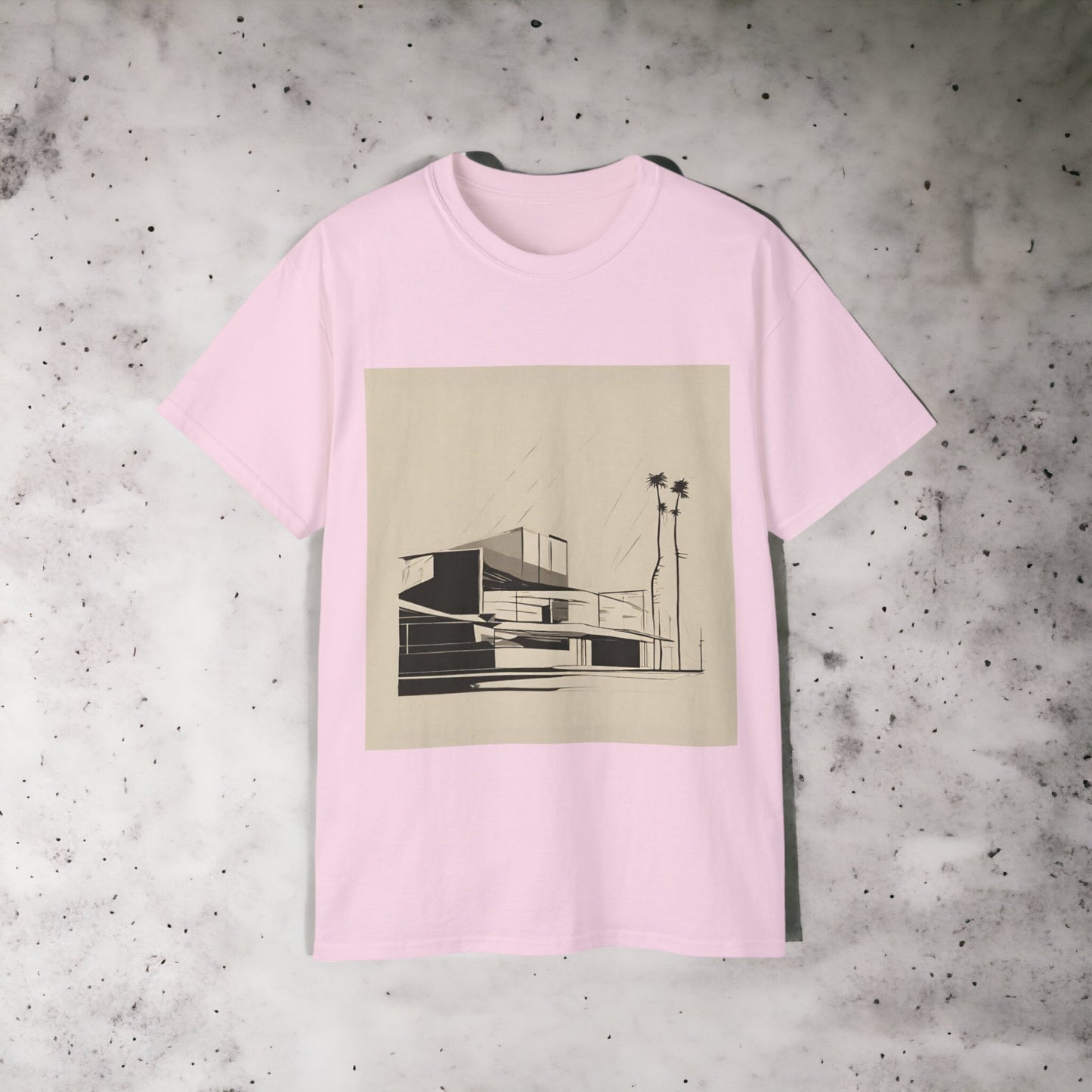 Minimalist Miami II - Unisex Ultra Cotton White, Black, Grey or Pink Tee